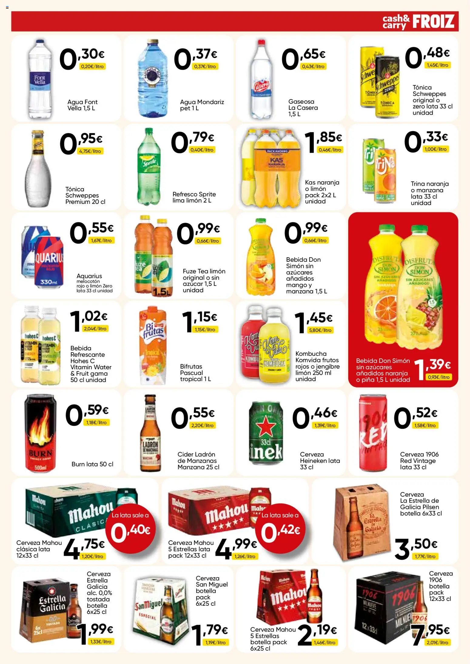 Froiz - Folleto Cash │ válido desde el 25.03.2026 | Página: 7 | Productos: Cerveza, Manzanas, Πρίζες, Gaseosa