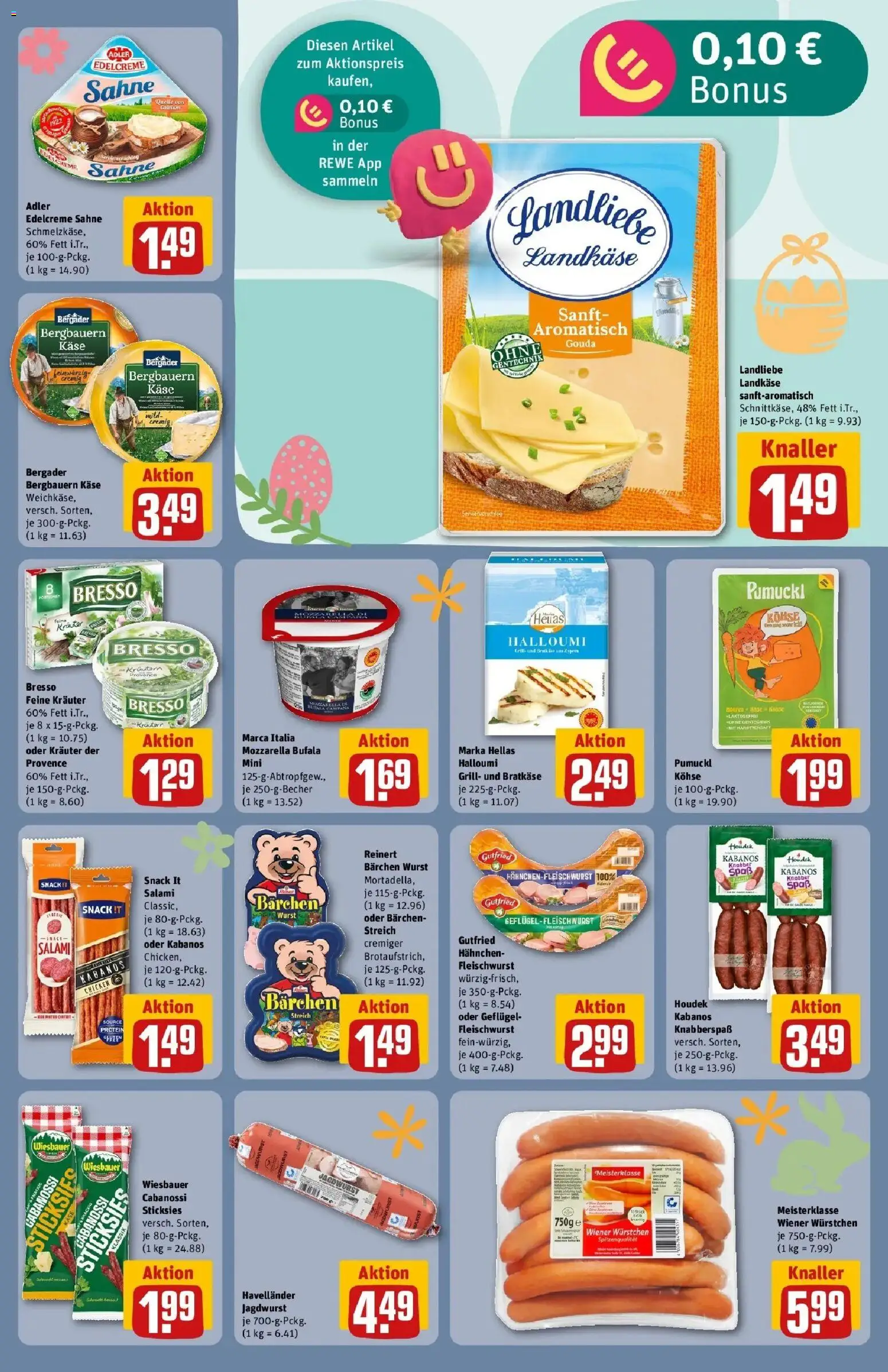 Rewe Prospekt Darmstadt	 – gültig ab 15.03.2026 | Seite: 19 | Produkte: Hahnchen, Käse, Wurst, Salami