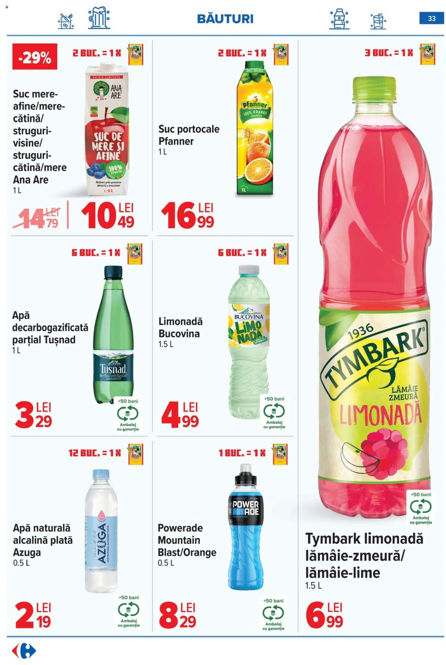Noul catalog Carrefour – valabil de la 29.04.2026 | Pagină: 34 | Produse: Afine, Suc, Portocale, Fructe