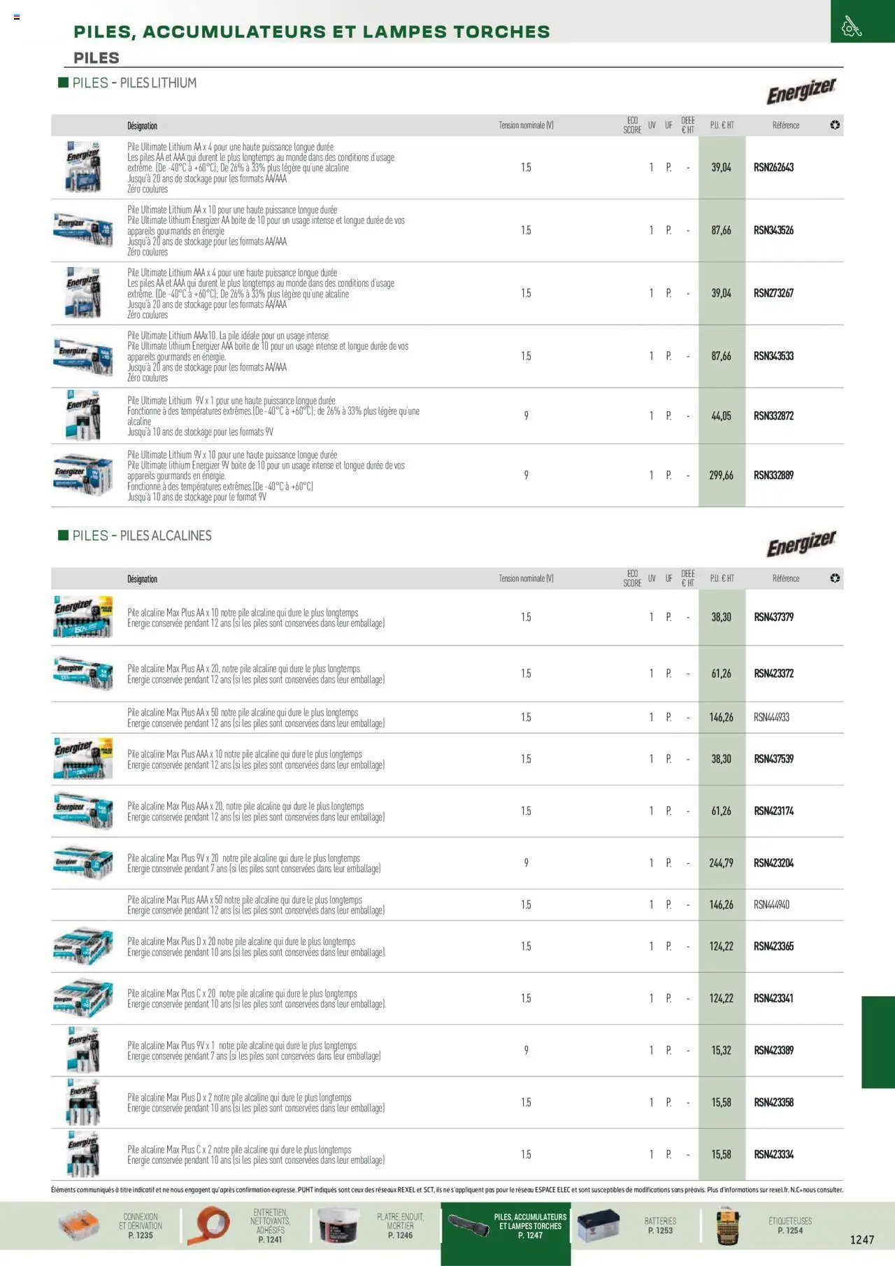  | Page: 121 | Produits: Mortier, Piles