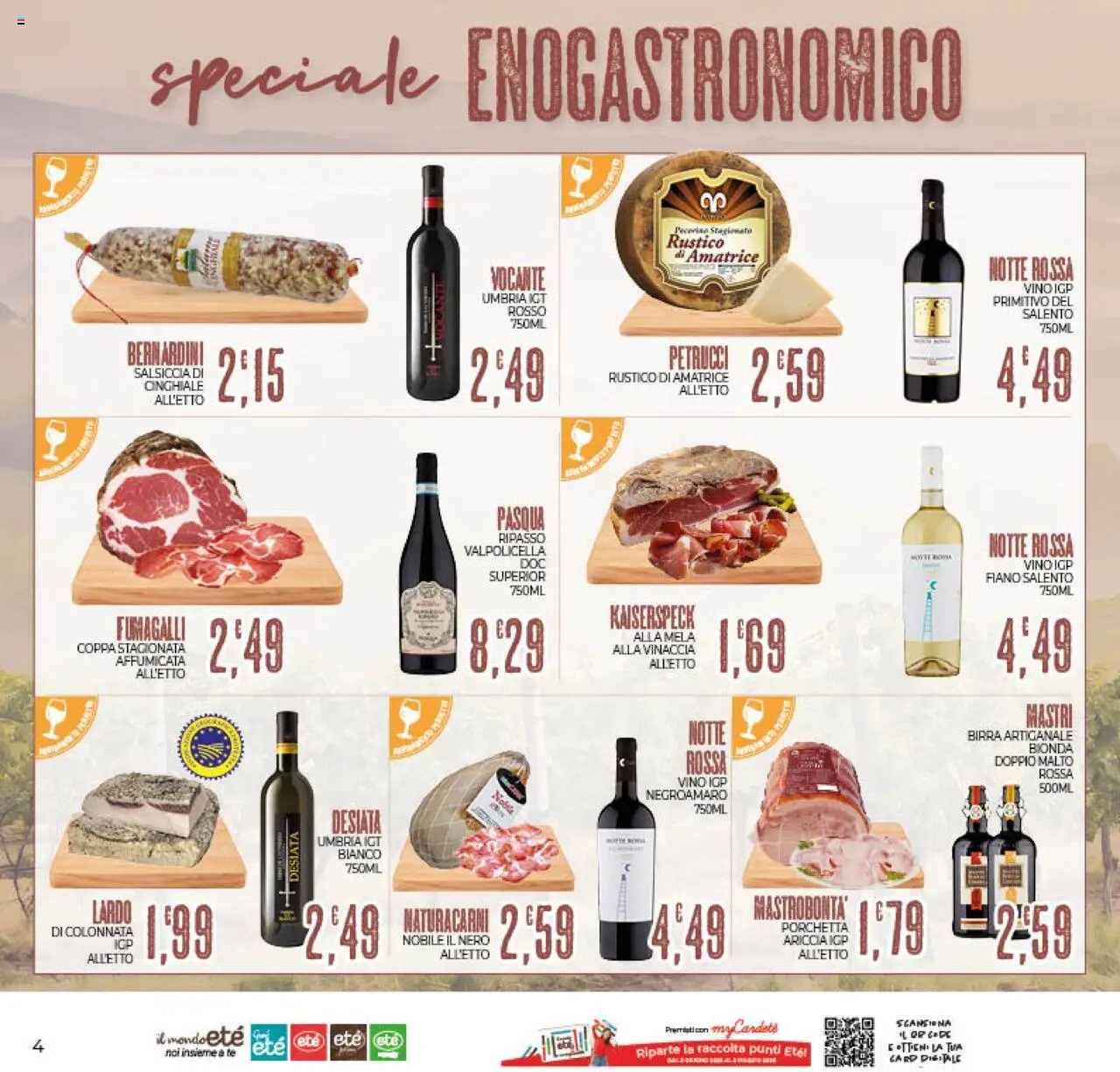 Volantino Eté del 19.09.2025 | Pagina: 4 | Prodotti: Birra, Tè, Vino, Pecorino