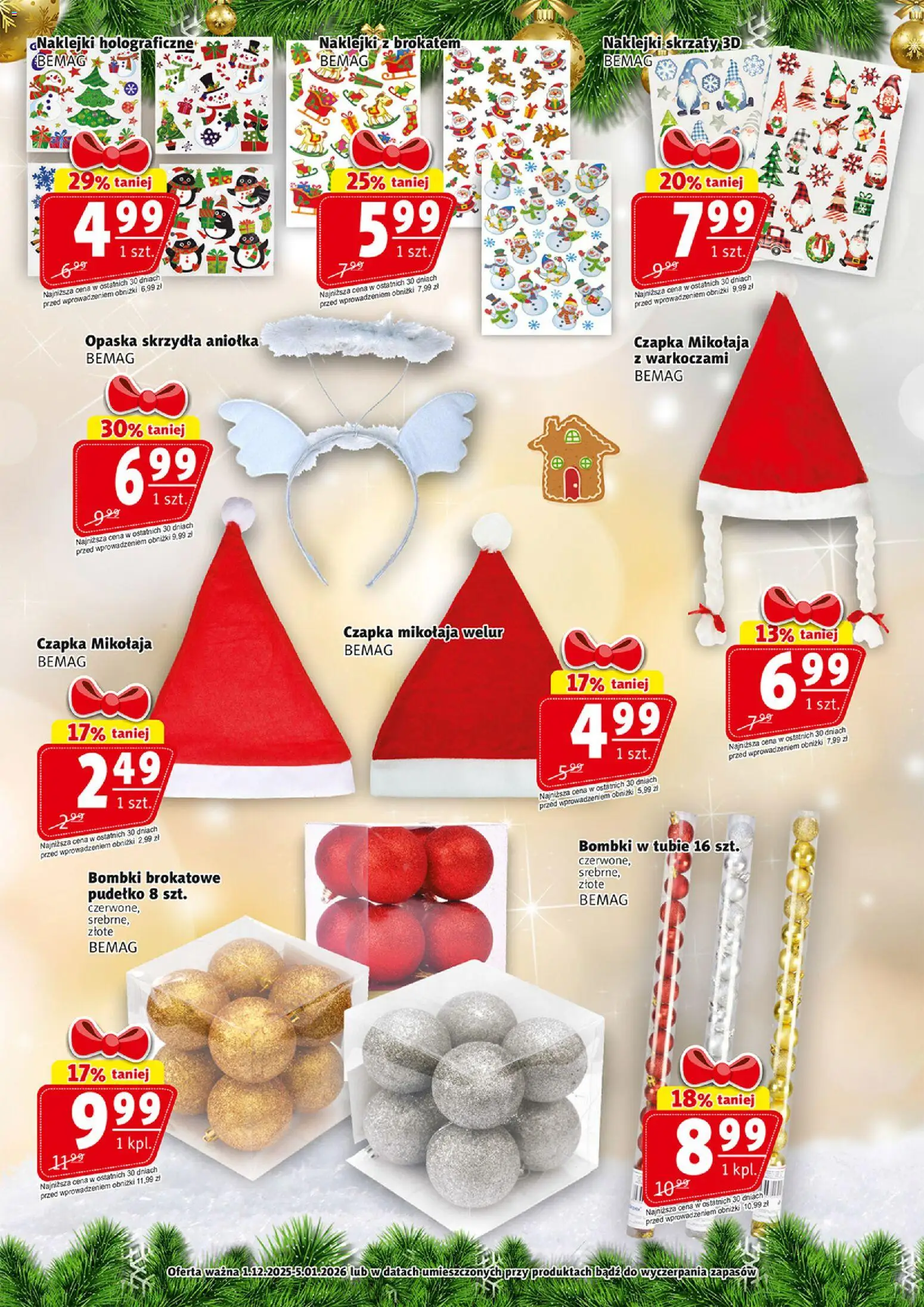 Prim Market Gazetka świąteczna od 01.12.2025 | Strona: 8 | Produkty: Czapka, Czapka mikołaja, Pudełko, Naklejki