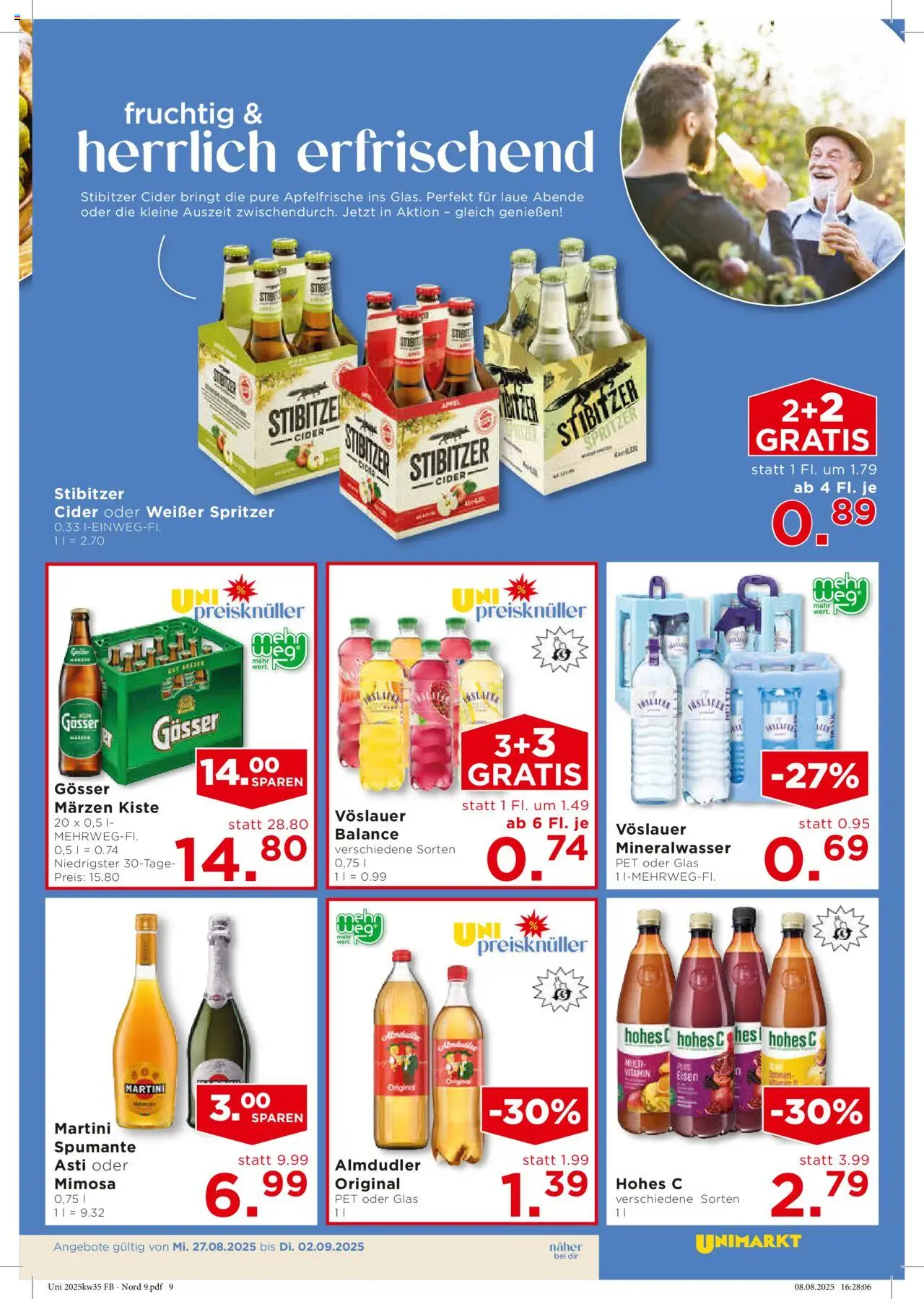 Unimarkt Ost gültig ab 27.08.2025 | Seite: 9