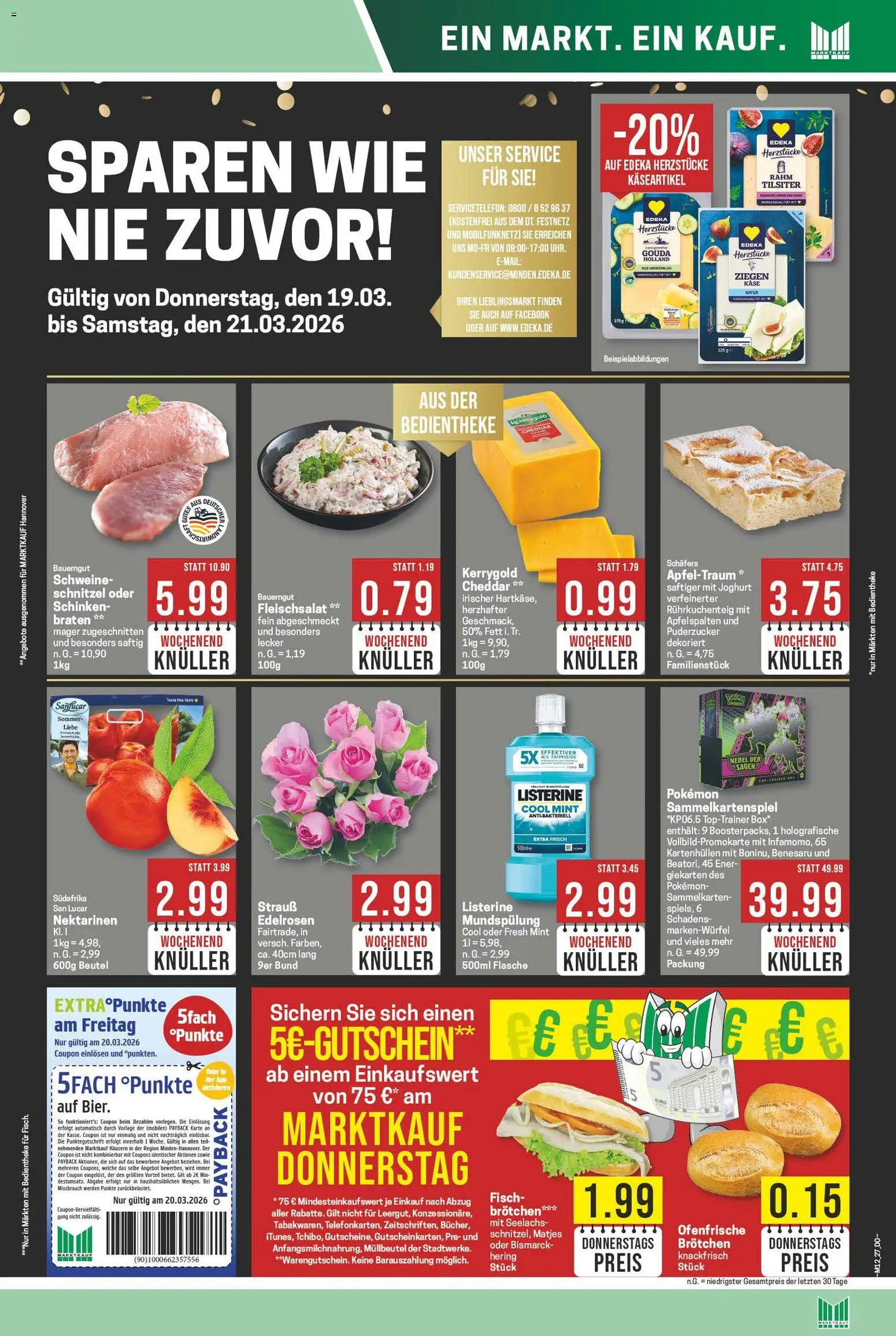 Marktkauf Prospekt 	 – gültig ab 16.03.2026 | Seite: 27 | Produkte: Nektarinen, Schnitzel, Fisch, Listerine