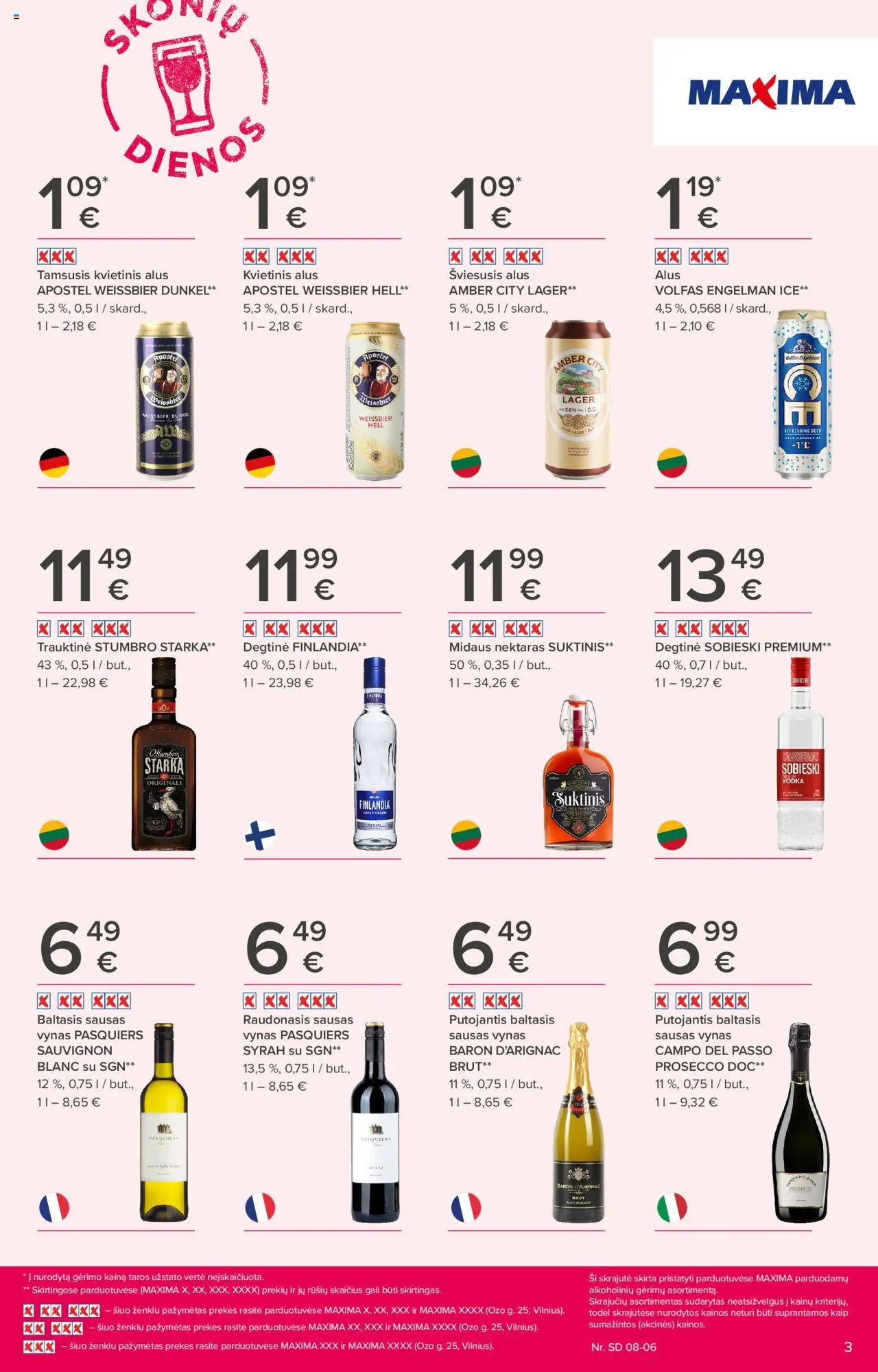 MAXIMA - Leidinys - Skonių dienos│galioja nuo 24.07.2025 | Puslapis: 3 | Prekių: Degtinė, Vynas, Alus
