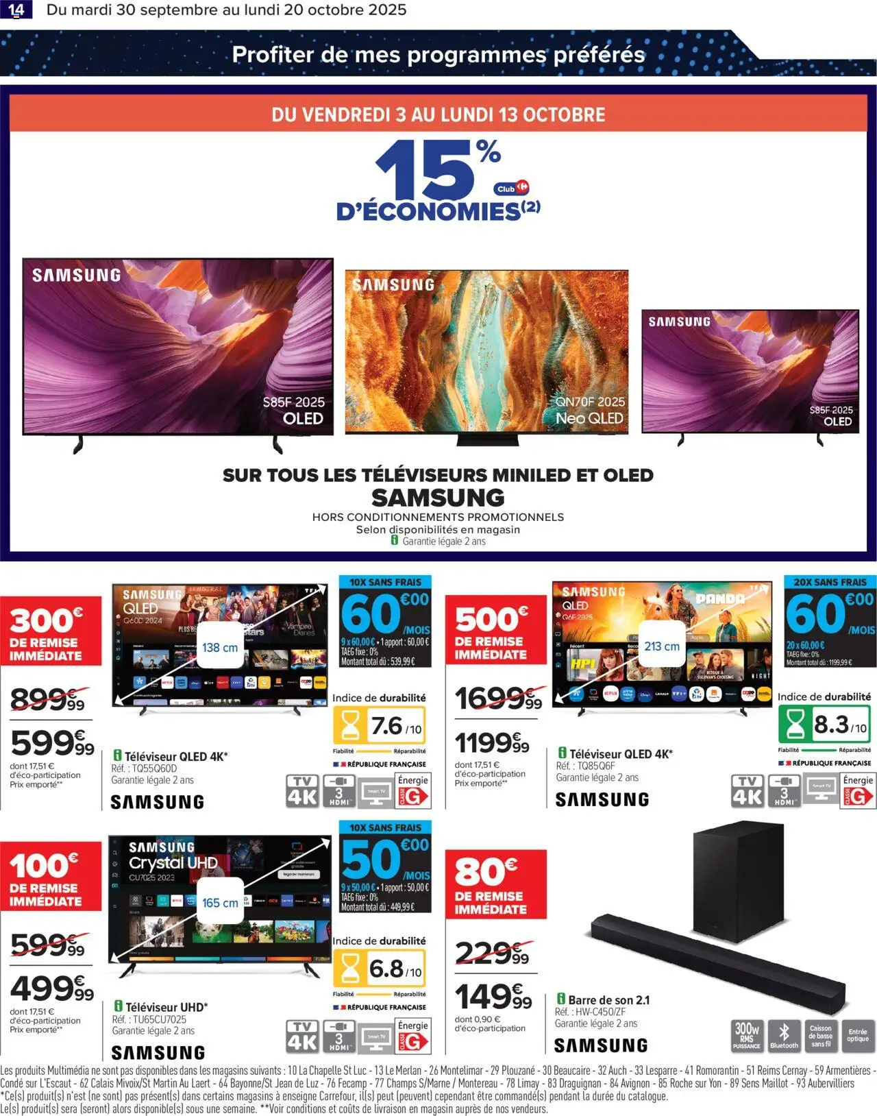  | Page: 16 | Produits: Televiseur, Smart TV, Barre de son