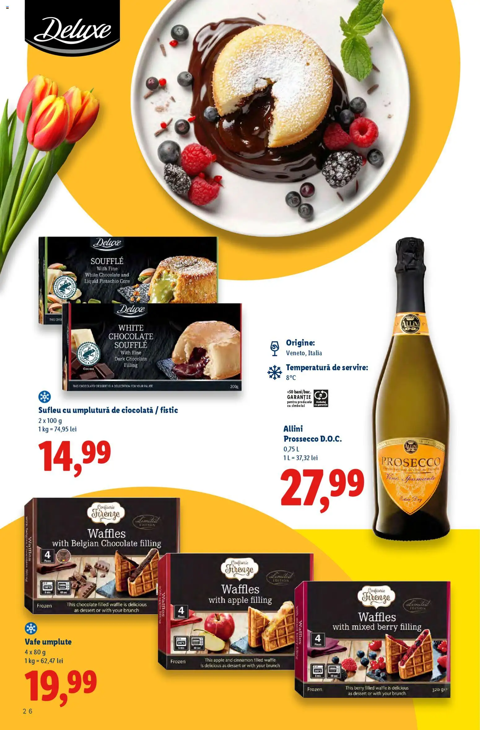 Noul catalog Lidl – valabil de la 02.03.2026 | Pagină: 26 | Produse: Prosecco, Apple, Ciocolată, Fistic
