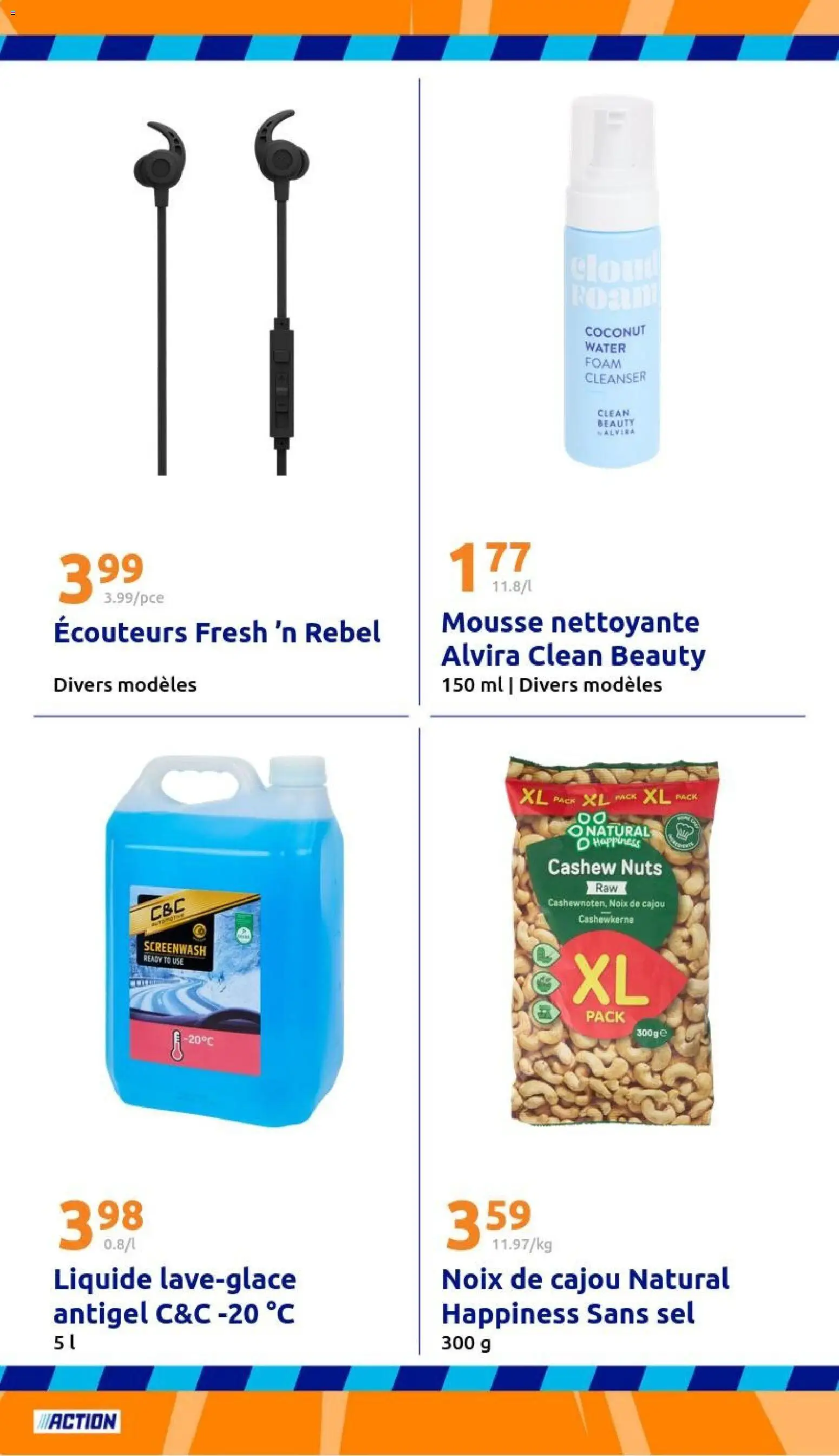 {H1} | Page: 26 | Produits: Écouteurs, Noix de cajou, Mousse, Sel