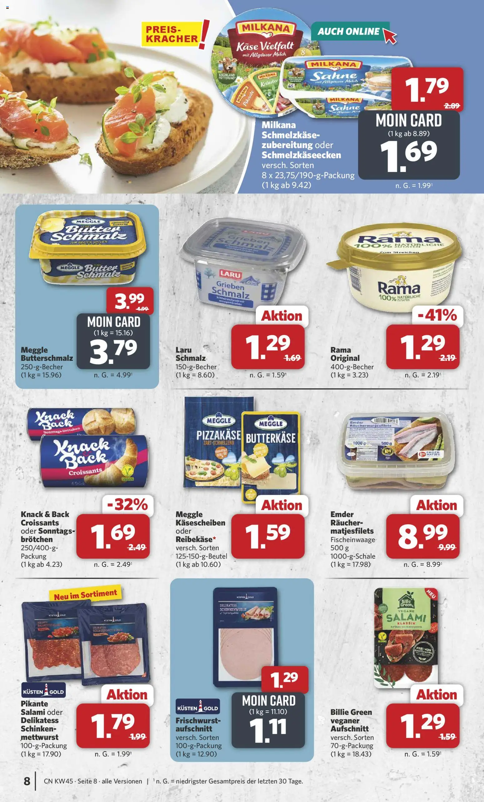 Combi - Black Friday – gültig ab 03.11.2025 | Seite: 8 | Produkte: Butterschmalz, Milch, Milkana, Salami