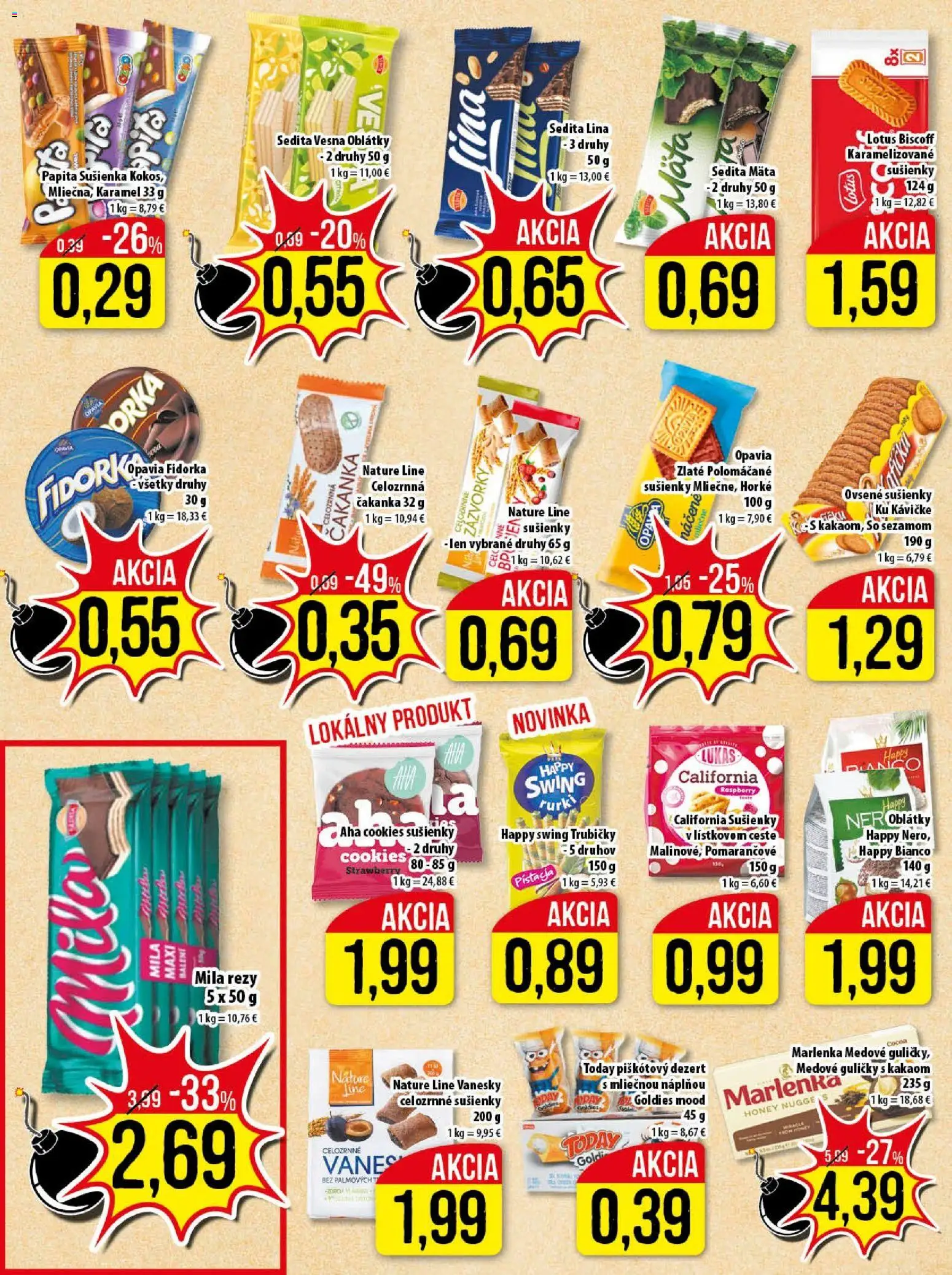 Nové Klas akcie – leták je platný od 09.03.2026 | Strana: 13 | Produkty: Marlenka, Mila