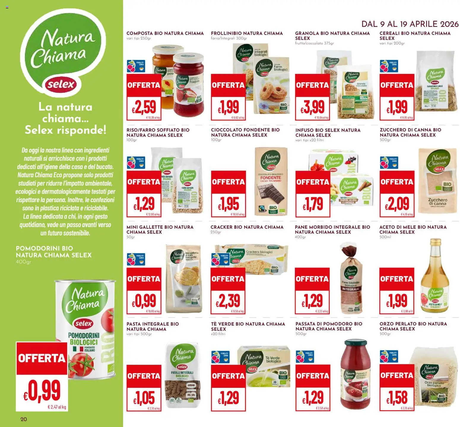 Volantino Pan del 09.04.2026 | Pagina: 20 | Prodotti: Zucchero, Crackers, Gallette, Mais