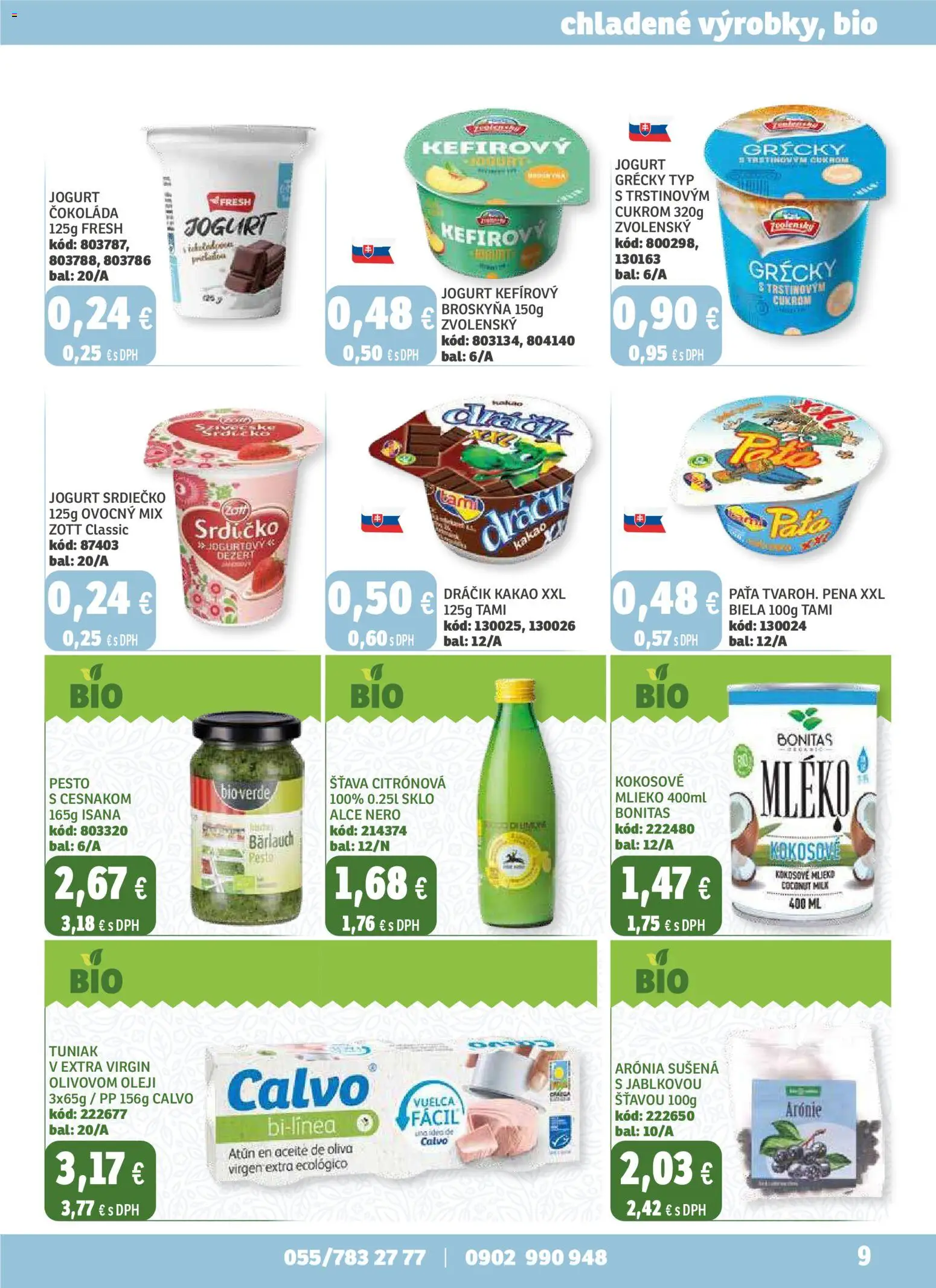 Nové Labaš akcie – leták je platný od 14.11.2025 | Strana: 9 | Produkty: Jogurt, Tuniak, Grécky jogurt, Čokoláda