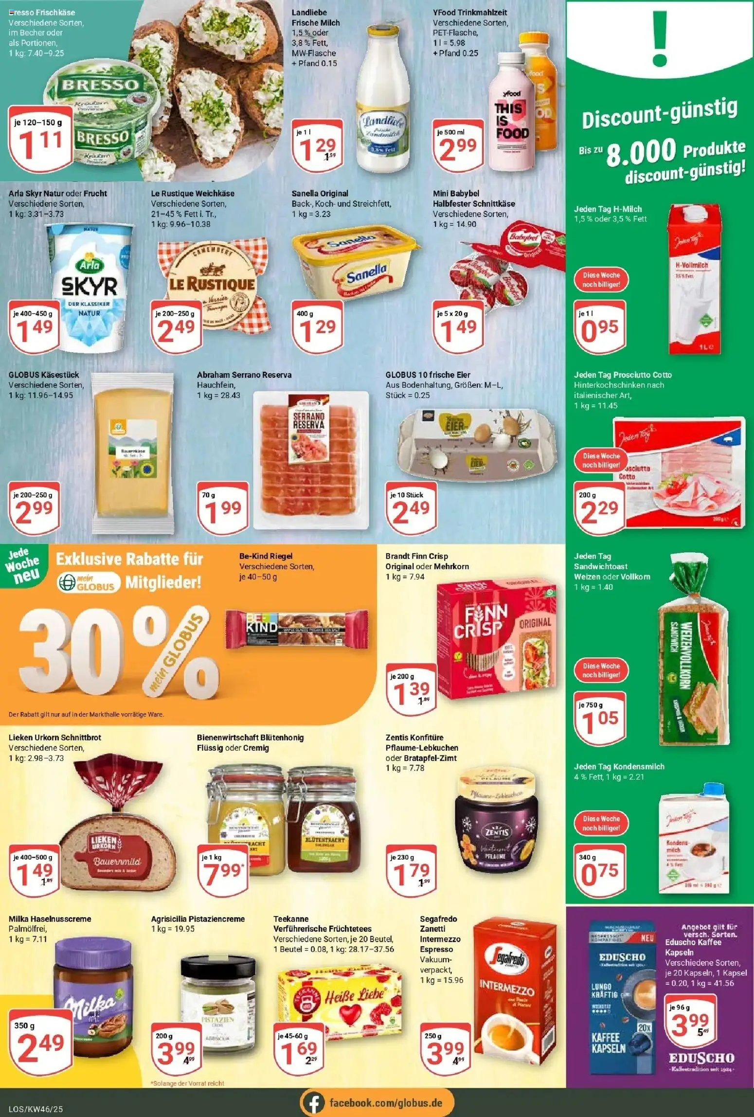 Globus prospekt Losheim Am See	 – gültig ab 10.11.2025 | Seite: 12 | Produkte: Eier, Kaffee, Sanella, Segafredo