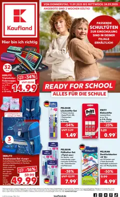 Kaufland Alles für die Schule ab 11.09.2025 gültig