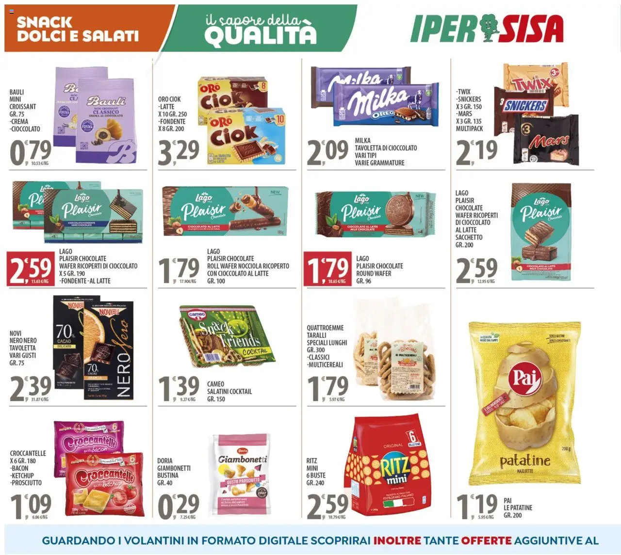 Volantino SISA del 03.10.2025 | Pagina: 12 | Prodotti: Crema, Cioccolato, Taralli, Croissant
