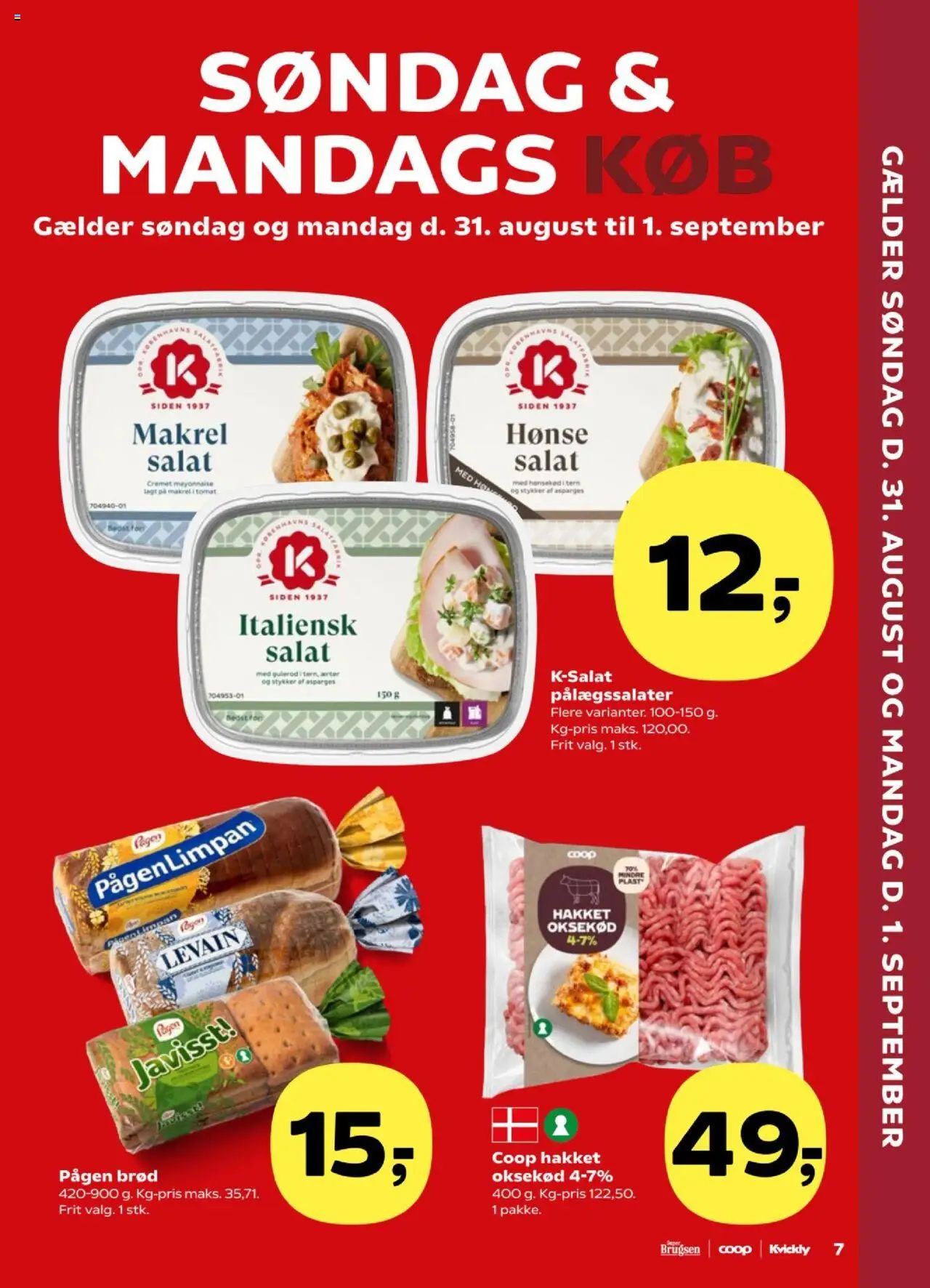 Kvickly Tilbudsavis gyldig fra 29.08.2025 | Side: 9 | Produkter: Salat, Makrel, Ærter, Asparges