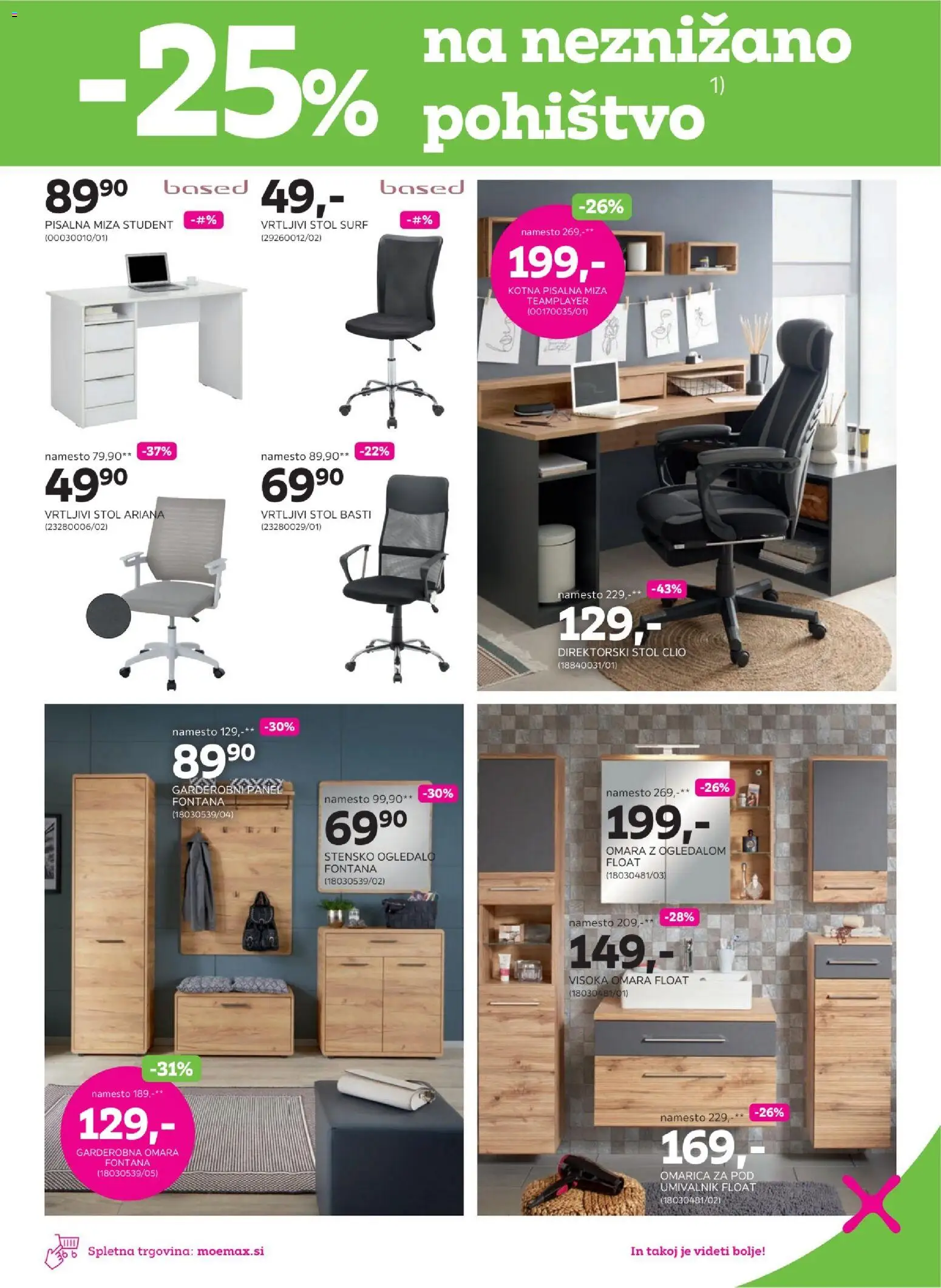 Novi Mömax katalog ponudbe – veljaven od 16.03.2026 | Stran: 7 | Izdelki: Pisalna miza, Miza, Stol, Umivalnik