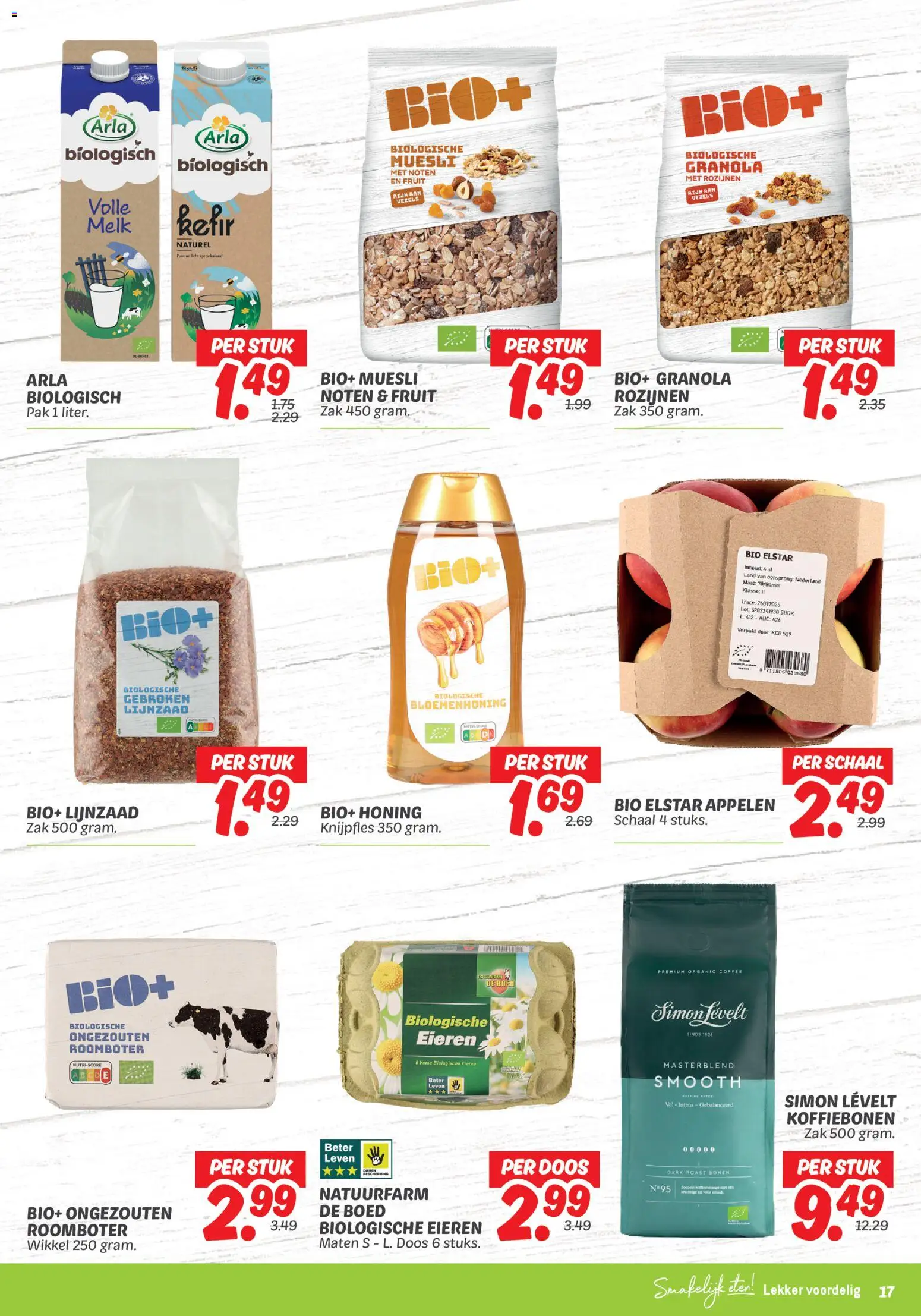 {H1} | Pagina: 19 | Producten: Koffiebonen, Rozijnen, Muesli, Fruit