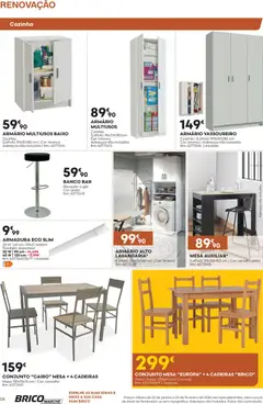 Pré-visualização BricoMarché folheto válido de 22.01.2026 | Página: 8 | Produtos: Cadeiras, Banco, Mesa, Mel