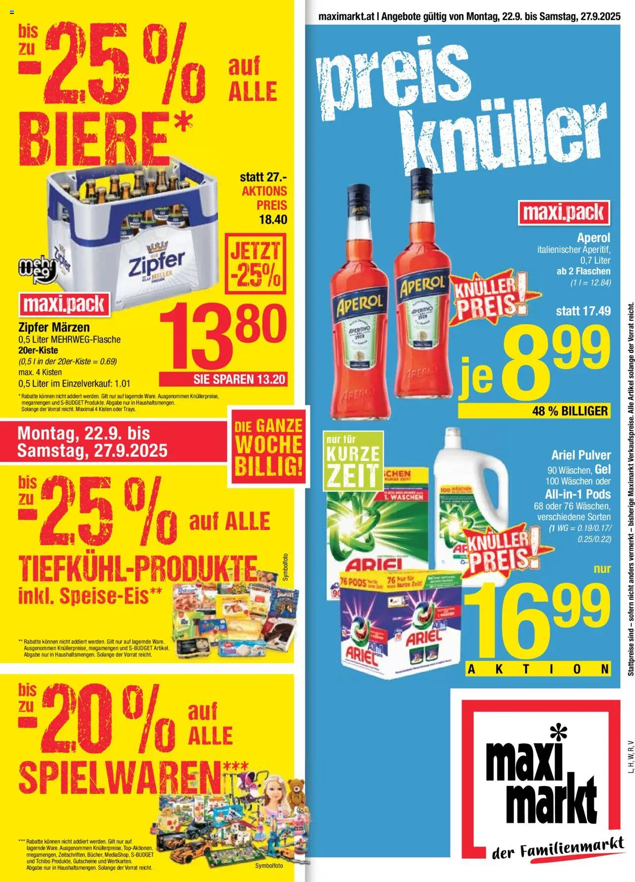 Maximarkt Flugblatt gültig ab 22.09.2025 | Seite: 1 | Produkte: Tee