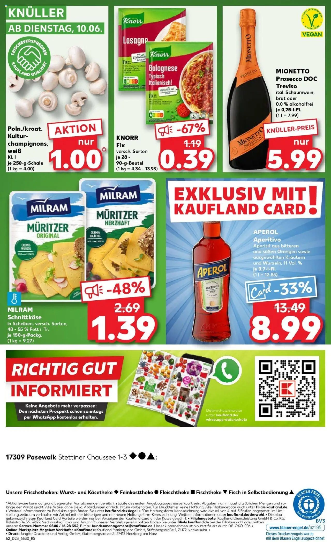 Kaufland prospekt Pasewalk	 - gültig ab dem 09.06.2025 | Seite: 5 | Produkte: Knorr, Prosecco, Wurst, Aperol