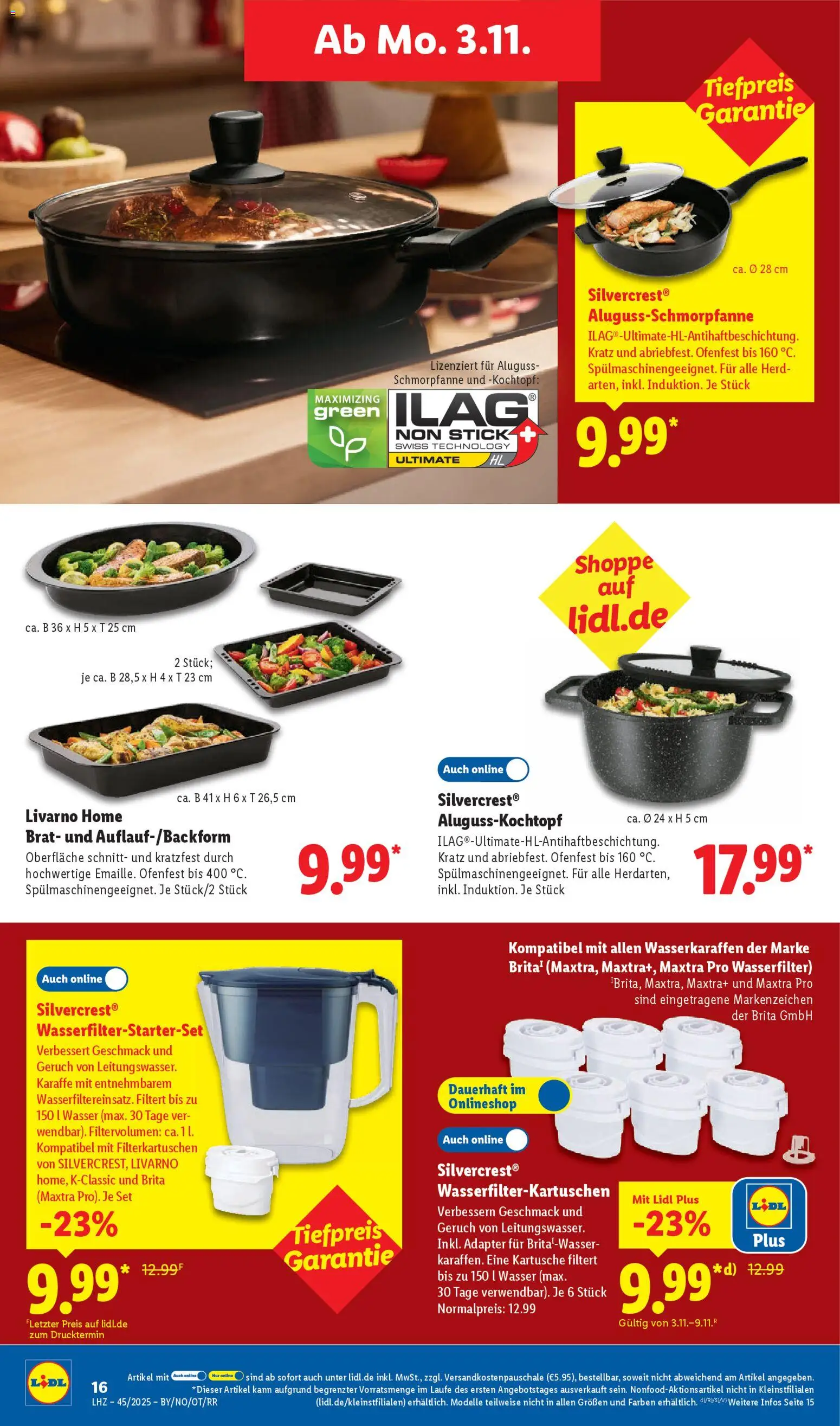 Lidl Prospekt Uffenheim – gültig ab 03.11.2025 | Seite: 36 | Produkte: Adapter, Herd, Wasser