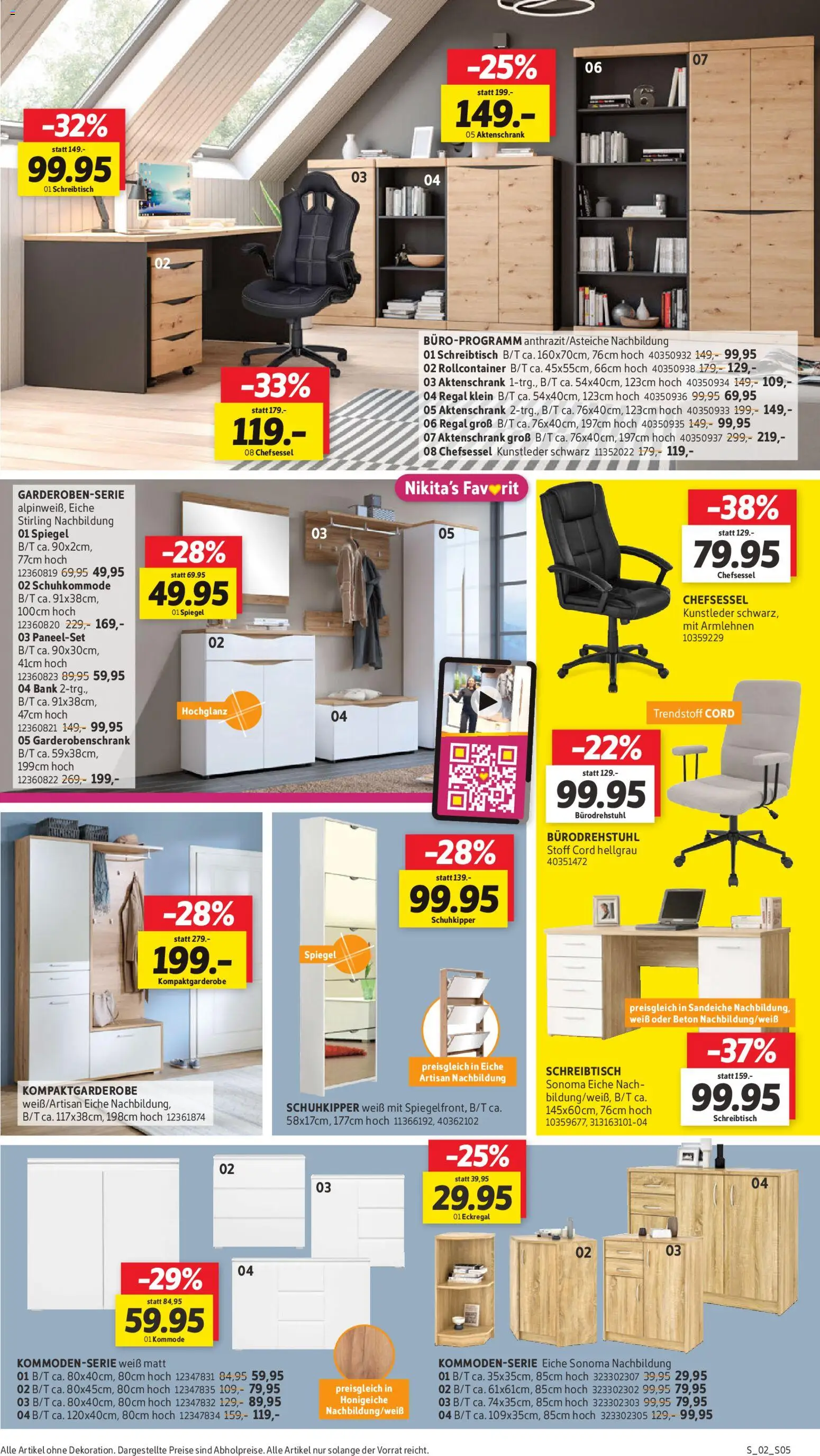 Sconto Prospekt 	 – gültig ab 12.01.2026 | Seite: 5 | Produkte: Eckregal, Spiegel, Schuhkipper, Chefsessel