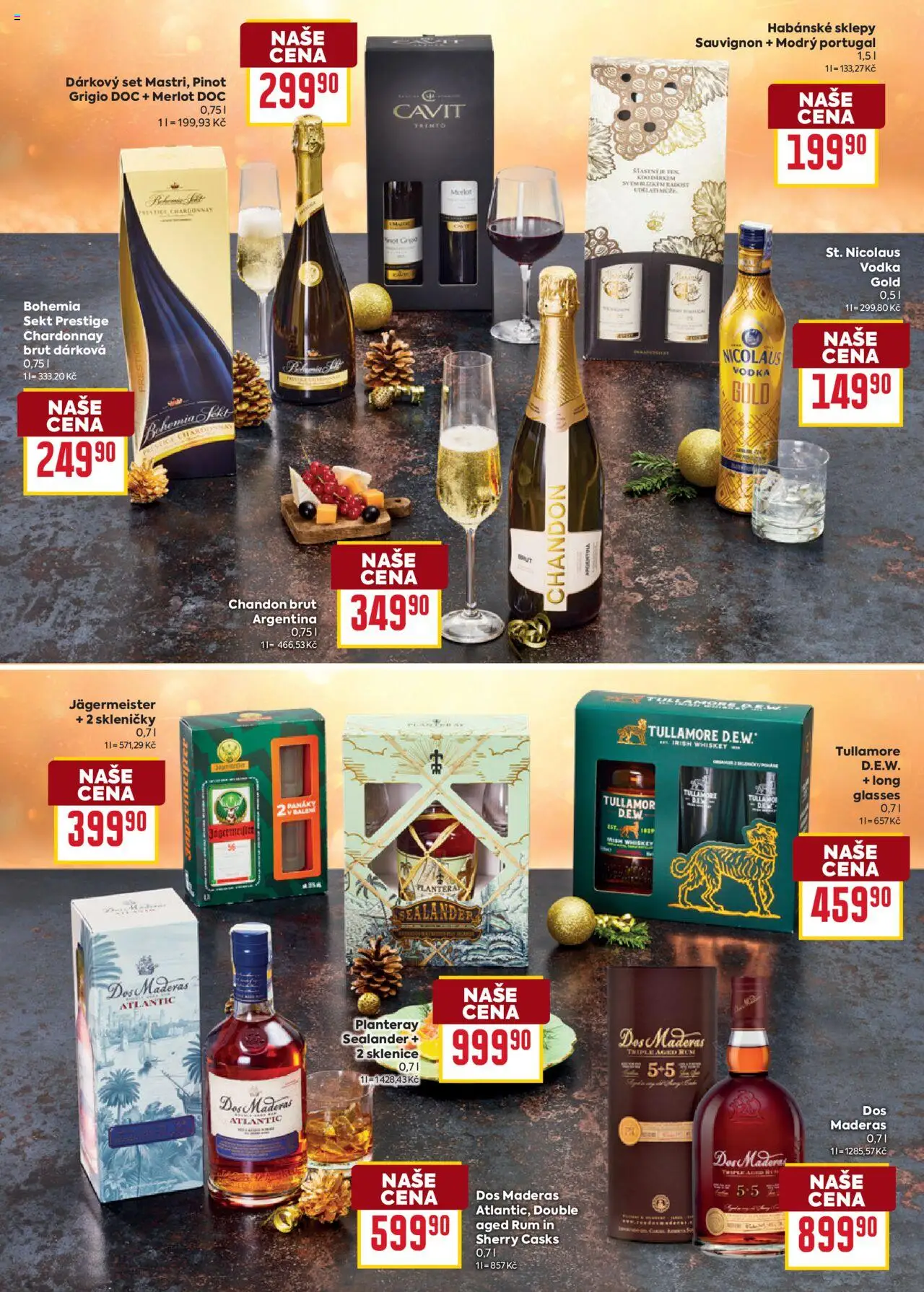 Billa leták - Vánoce Dry od 22.10.2025 | Strana: 4 | Produkty: Whiskey, Sekt, Sherry, Sklenice