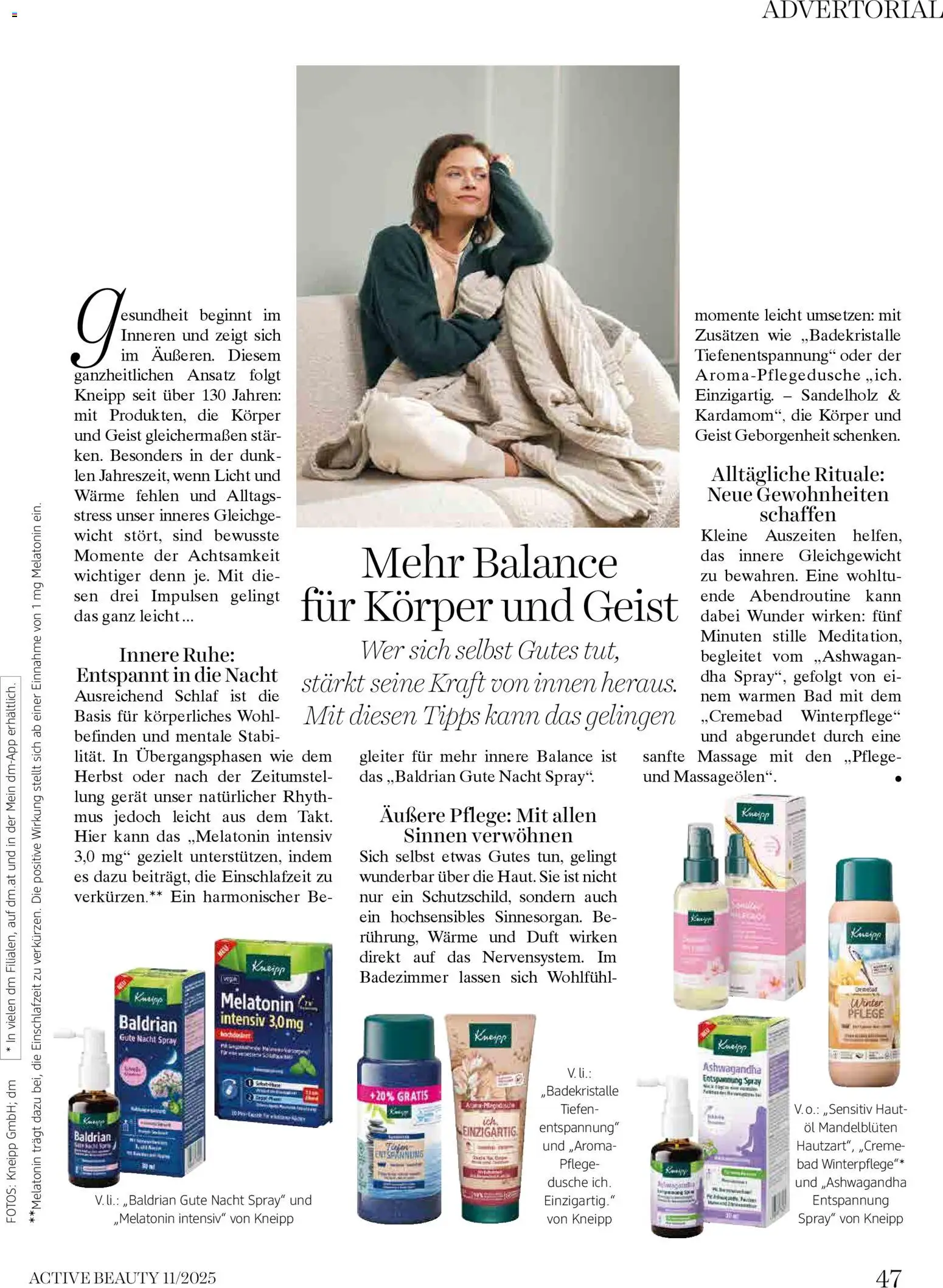 dm drogerie markt Active Beauty Magazin 11/2025 gültig ab 01.11.2025 | Seite: 47 | Produkte: Bad, Dusche, Duft, Öl