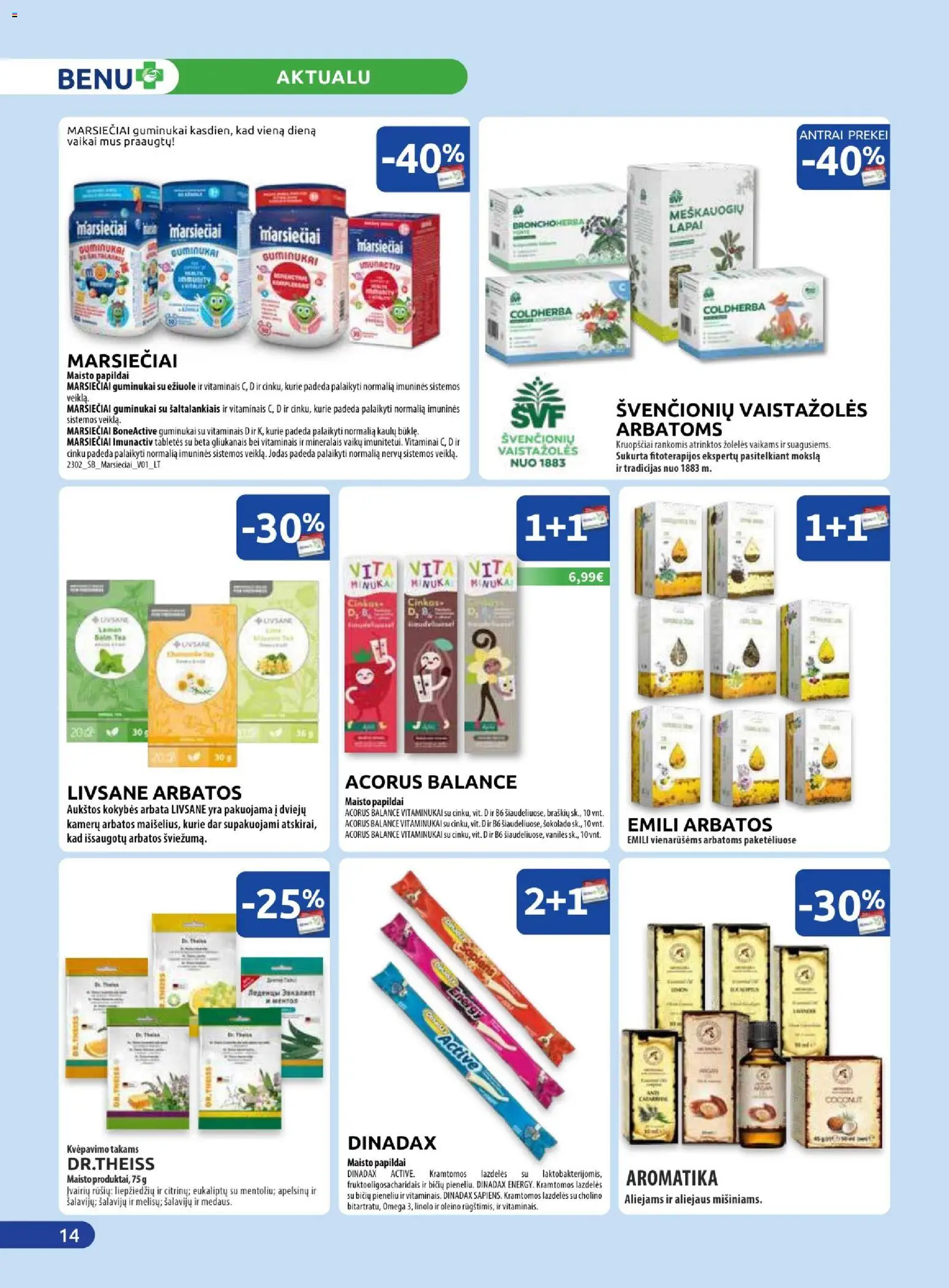 BENU akcijos nuo 01.02.2026 | Puslapis: 14 | Prekių: Arbata, Guminukai