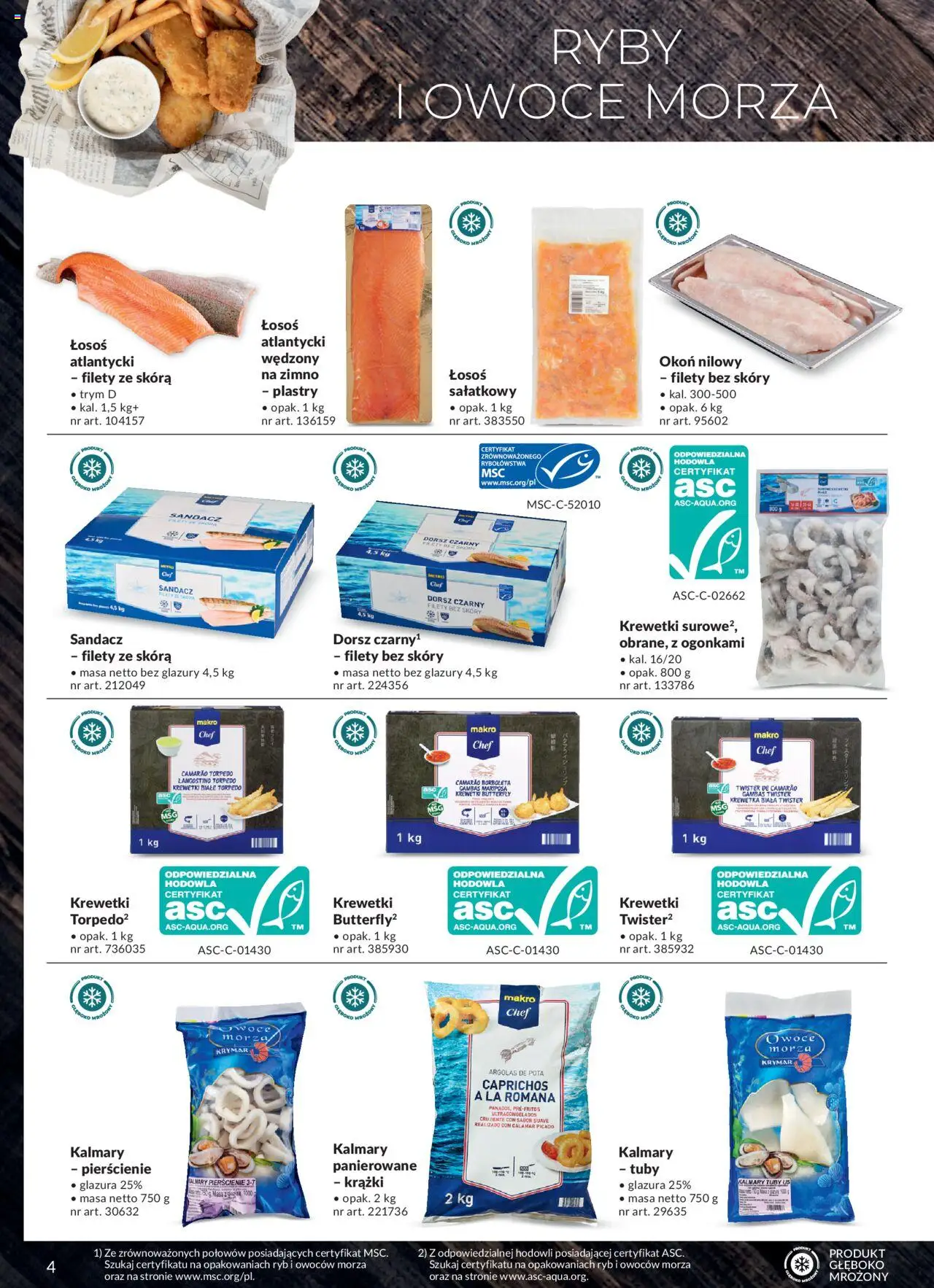 Makro Gazetka - Street Food od 27.03.2024 | Strona: 4 | Produkty: Dorsz, Łosoś, Owoce, Owoce morza