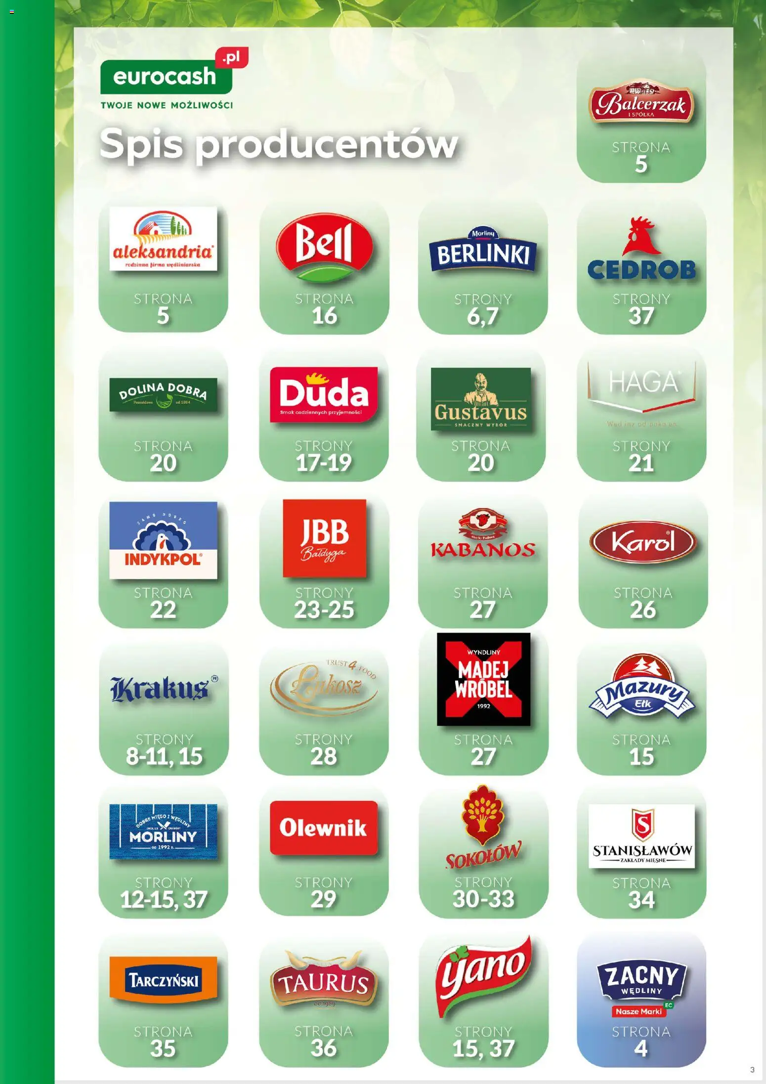 Eurocash Gazetka - Katalog Wędlin od 01.12.2025 | Strona: 3 | Produkty: Mięso, Bell, Wędliny