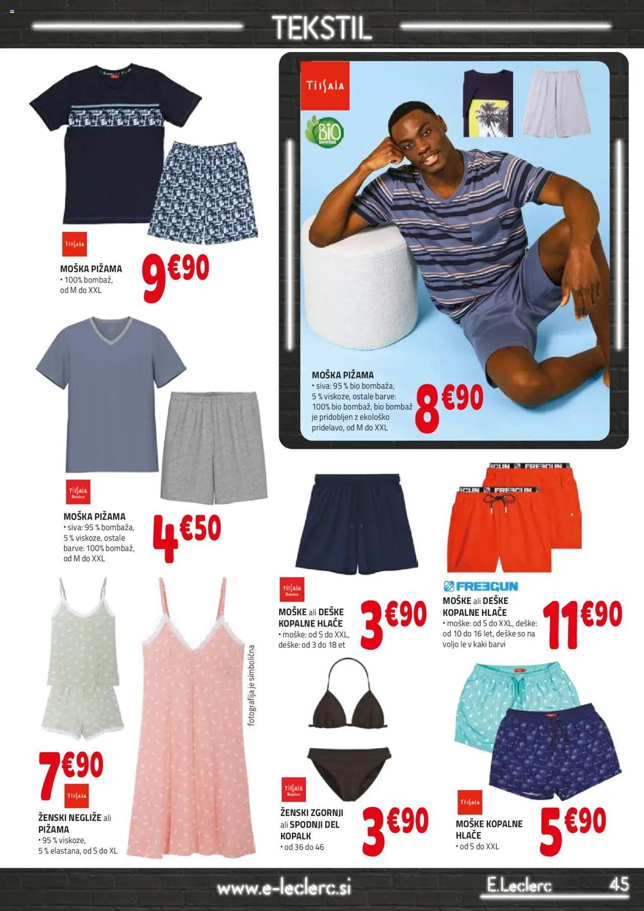 E.leclerc katalog │ velja od 13.08.2025 | Stran: 45 | Izdelki: Kaki, Pižama, Hlace