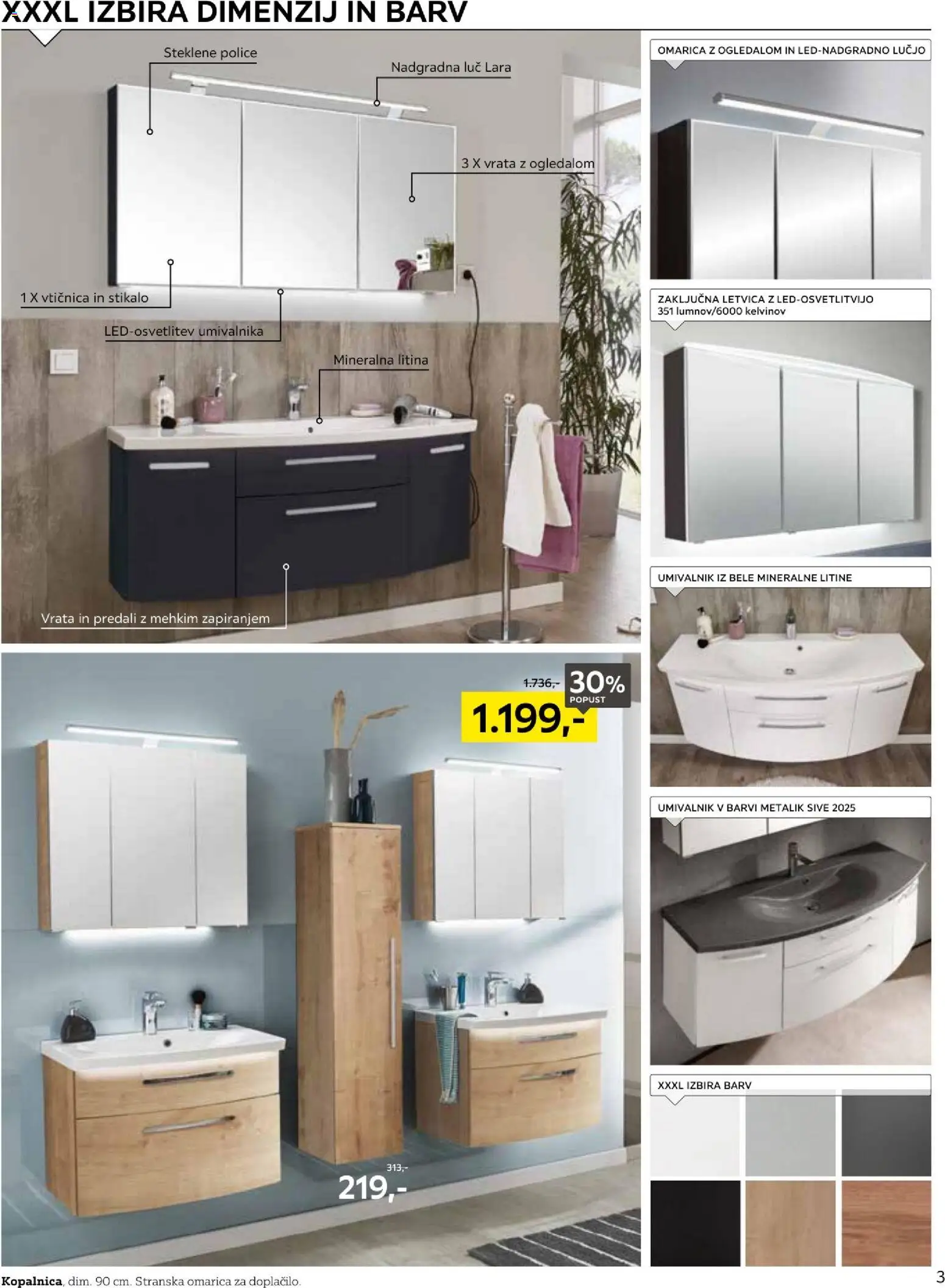 Novi XXXL Lesnina katalog ponudbe – veljaven od 17.02.2026 | Stran: 3 | Izdelki: Vticnica, Umivalnik, Vrata, Omarica