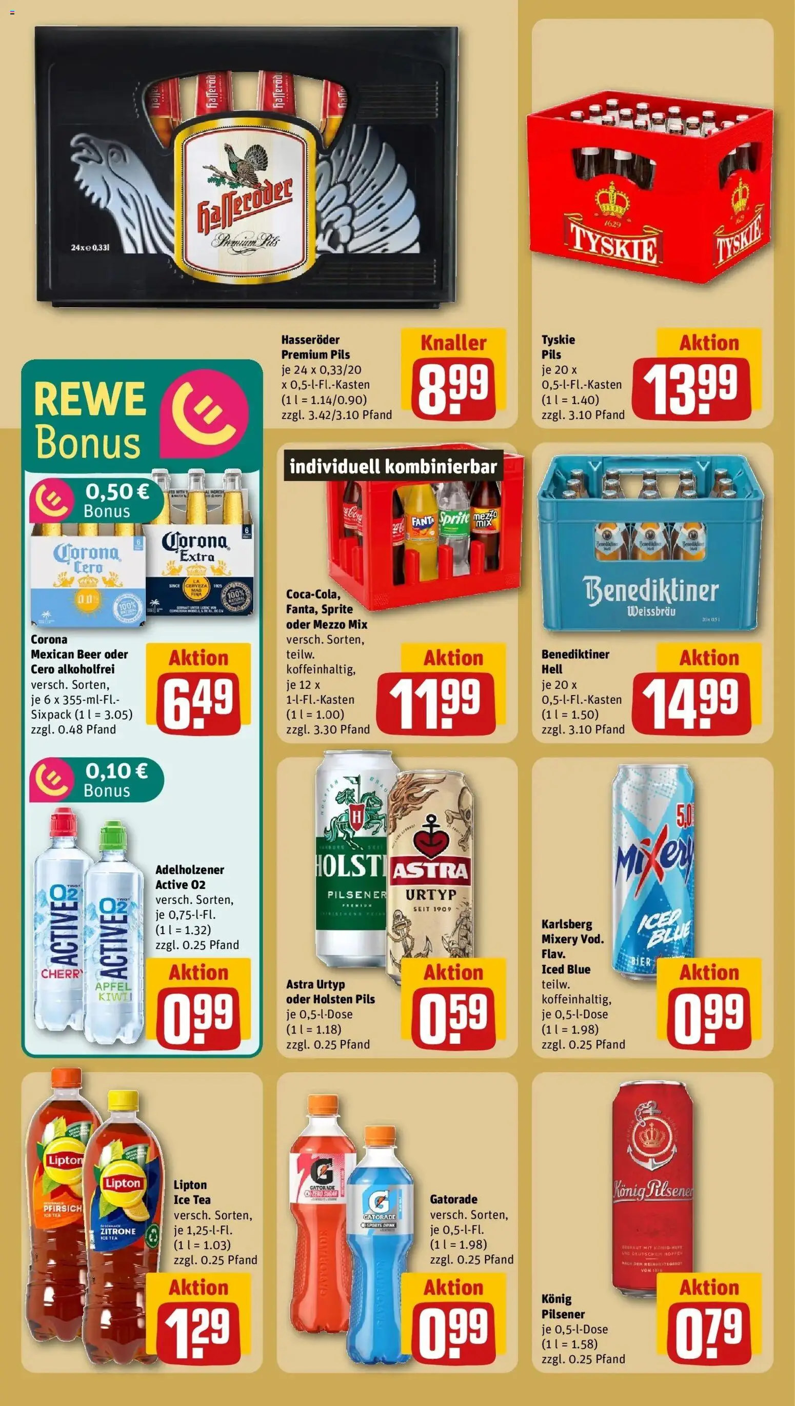 Rewe Prospekt Dassel / Markoldendorf	 – gültig ab 05.04.2026 | Seite: 14 | Produkte: Bier, Adelholzener, Holsten, Pfirsich