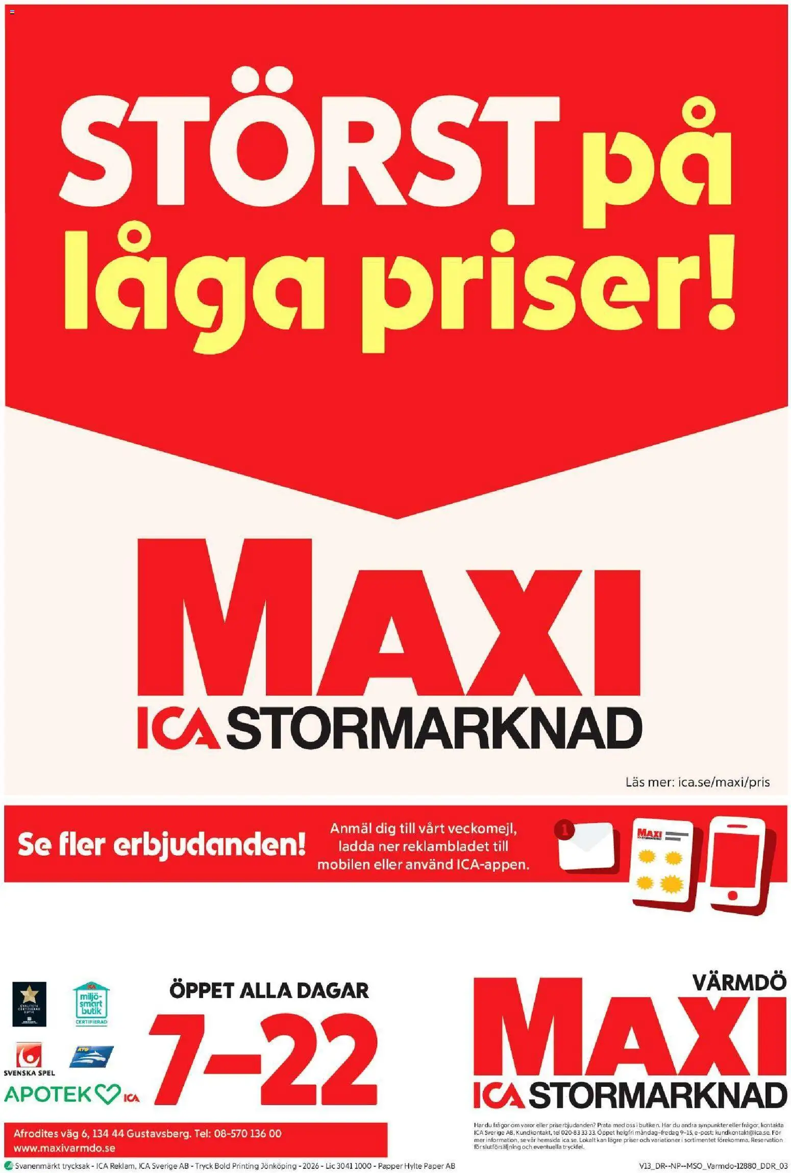 ICA Maxi reklamblad aktuell från 23.03.2026 | Sida: 18