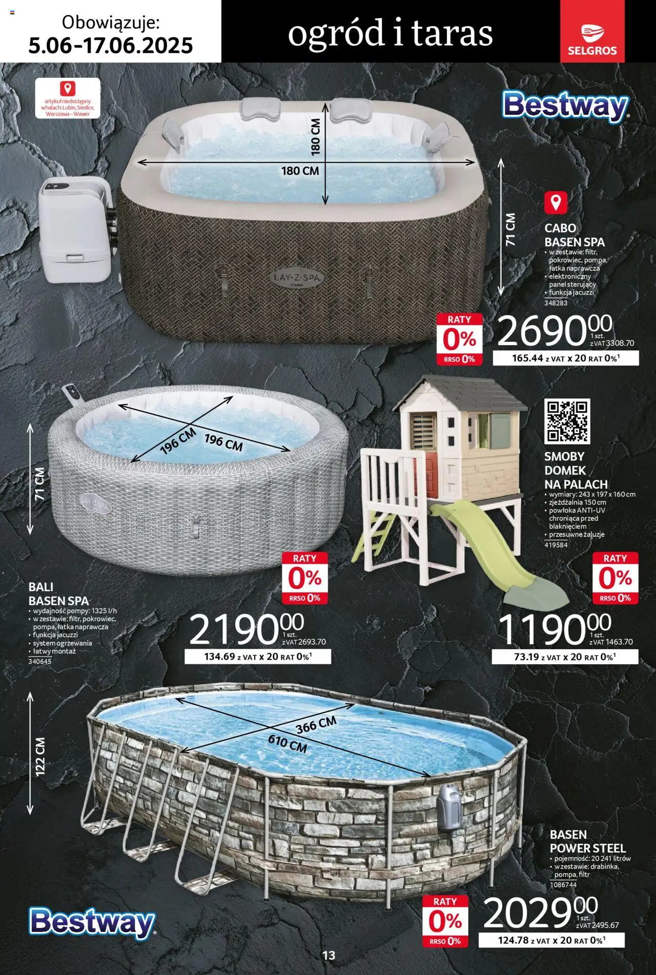 Selgros cash&carry Gazetka - Premium od 05.06.2025 | Strona: 13 | Produkty: Basen