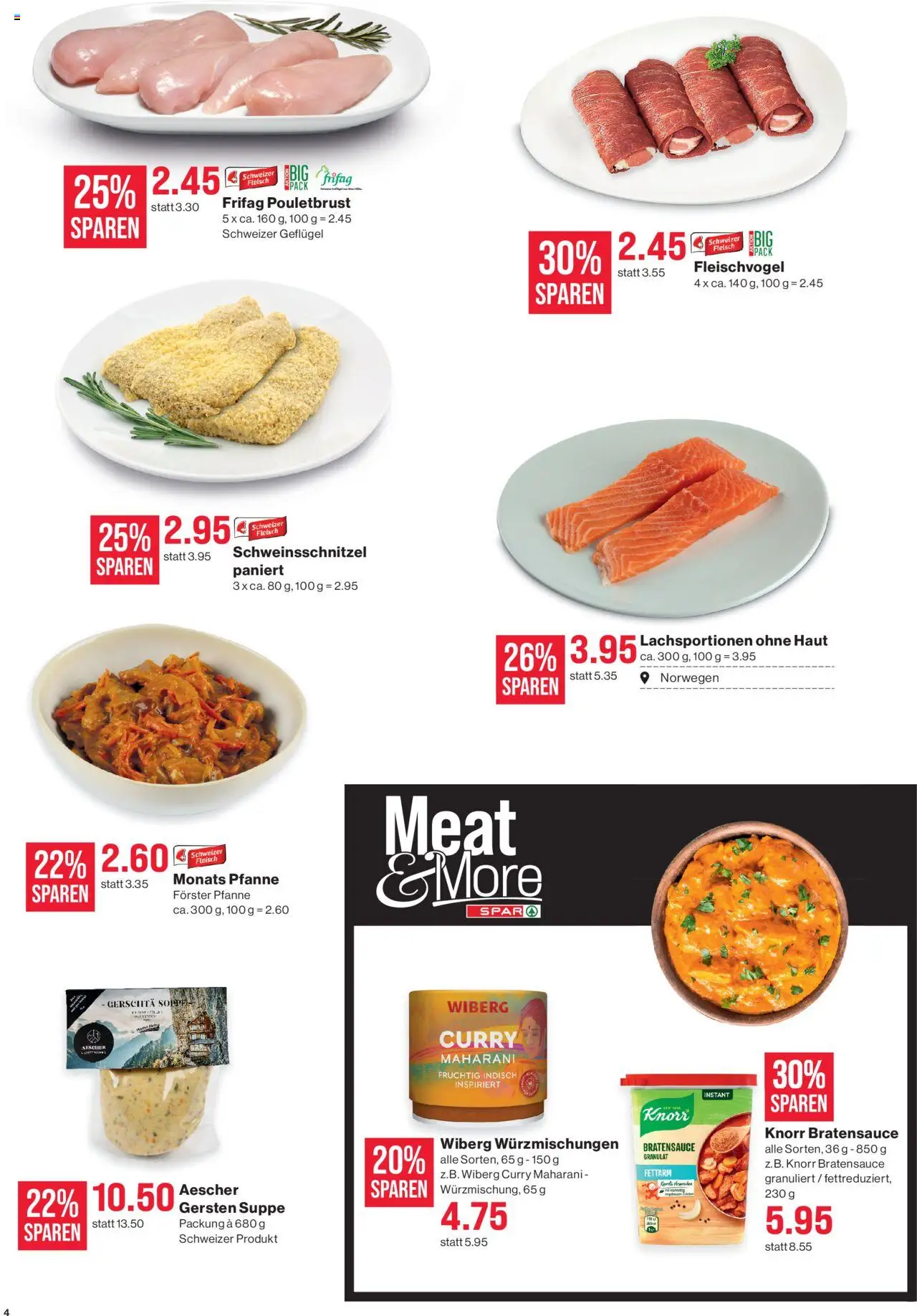 SPAR Aktionen – gültig ab 02.10.2025 | Seite: 4 | Produkte: Pouletbrust