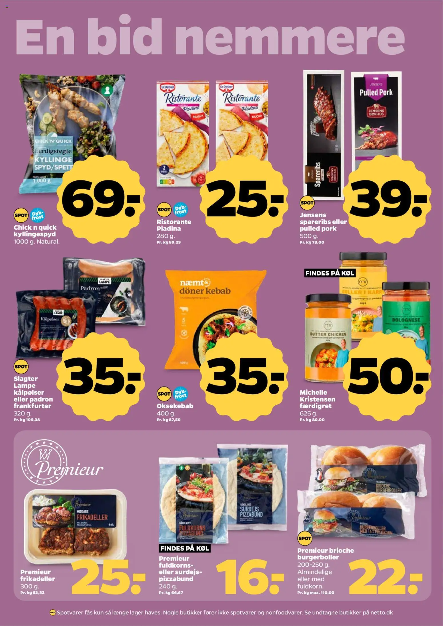 Netto tilbudsavis – gyldig fra 25.04.2026 | Side: 19 | Produkter: Kebab, Spareribs, Burgerboller, Frikadeller