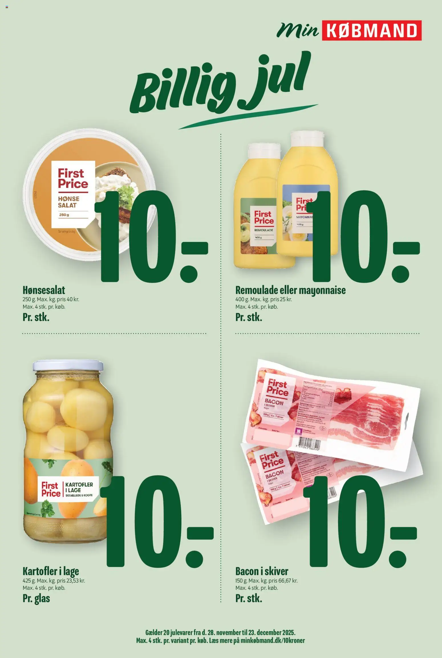 Min Købmand tilbudsavis – gyldig fra 05.12.2025 | Side: 5 | Produkter: Salat, Kartofler, Remoulade, Bacon