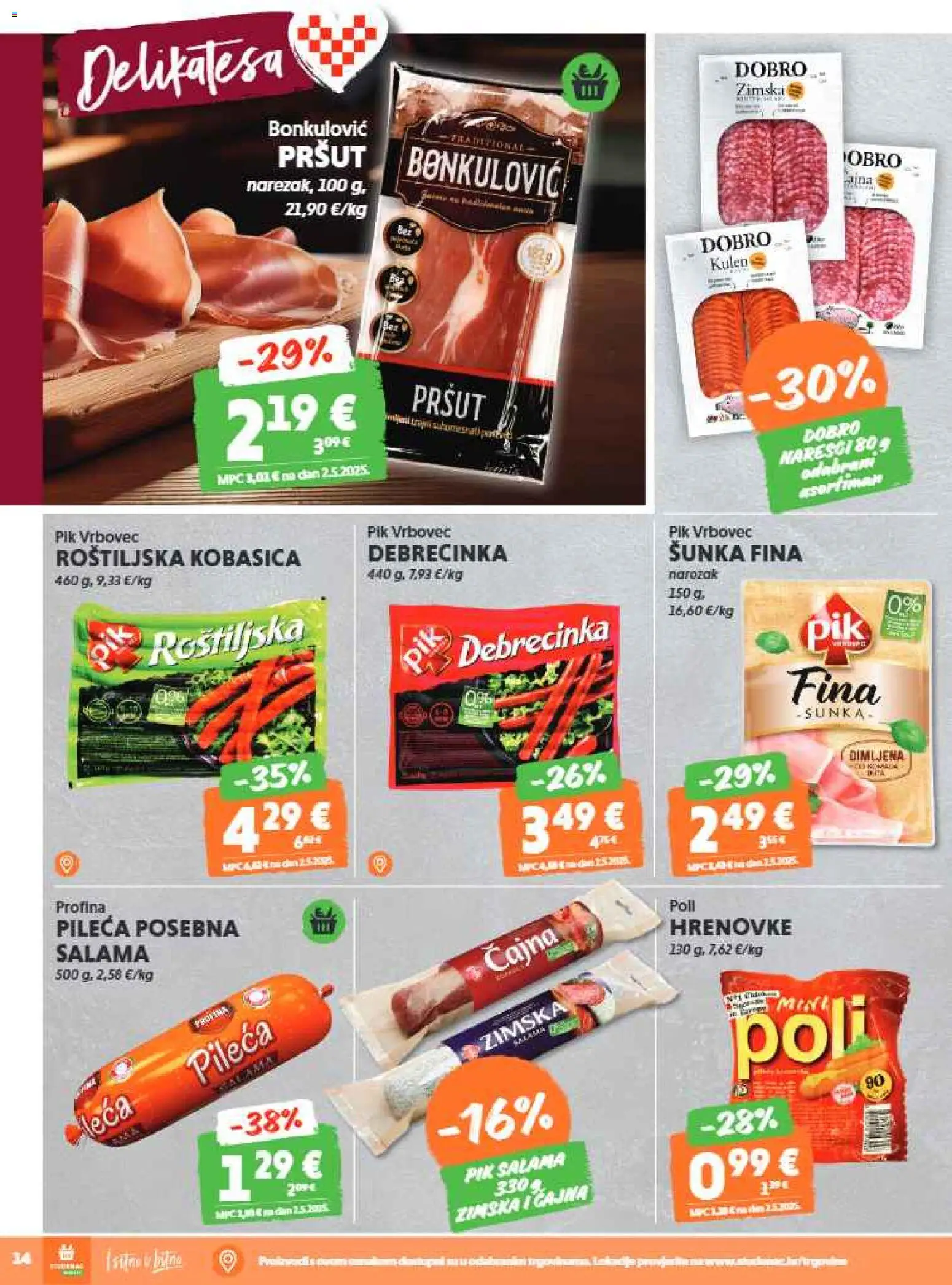 Studenac katalog | vrijedi od 25.03.2026 | Stranica: 14 | Proizvodi: Pršut, Leća, Kobasica, Kulen