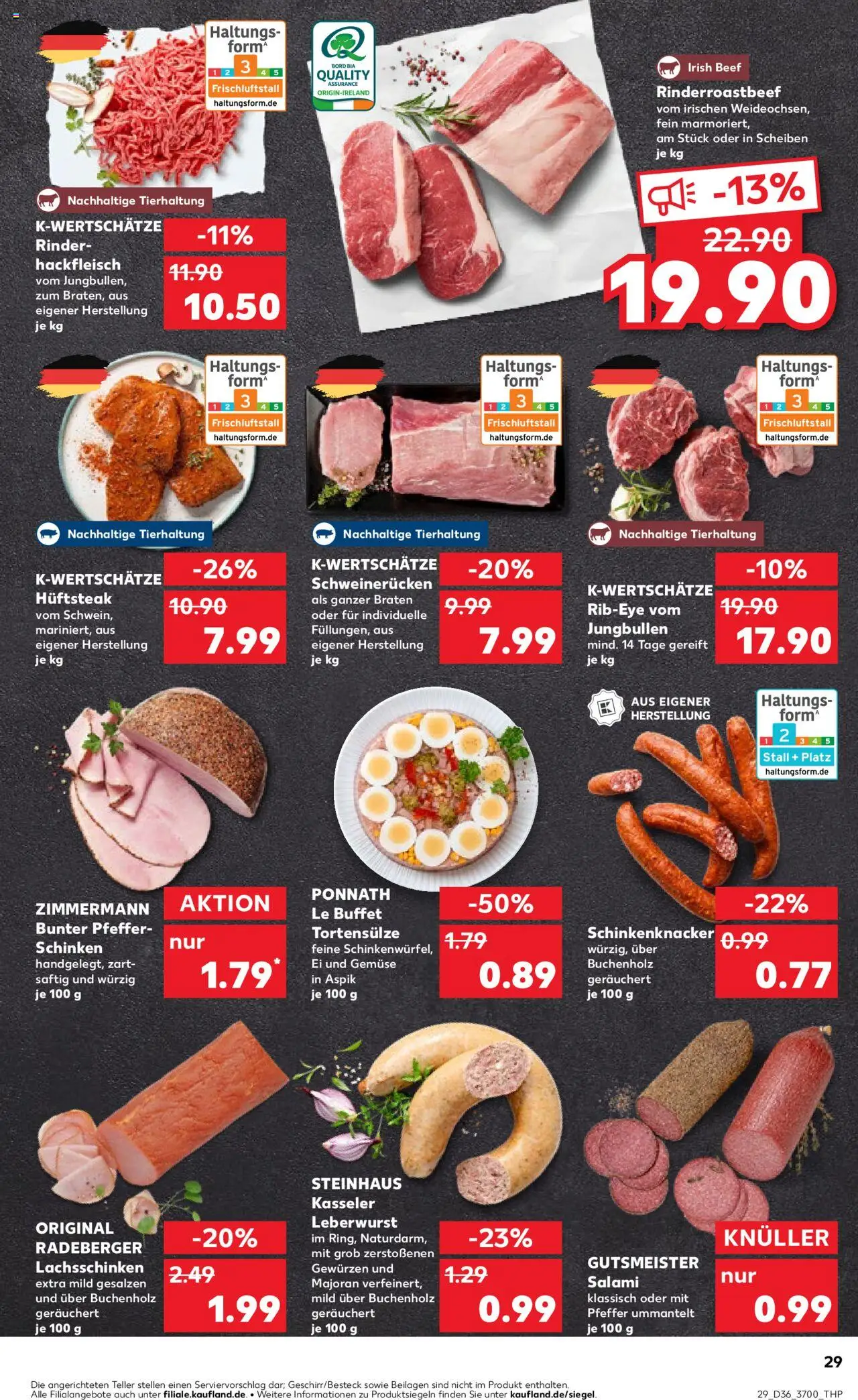 Kaufland prospekt Rostock	 – gültig ab 07.09.2025 | Seite: 29 | Produkte: Schweinerucken, Salami, Schinken, Hackfleisch