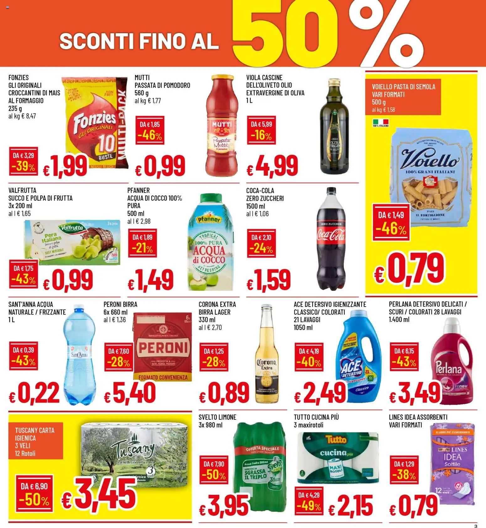 Volantino Galassia del 23.04.2026 | Pagina: 3 | Prodotti: Birra, Pomodoro, Cocco, Mais