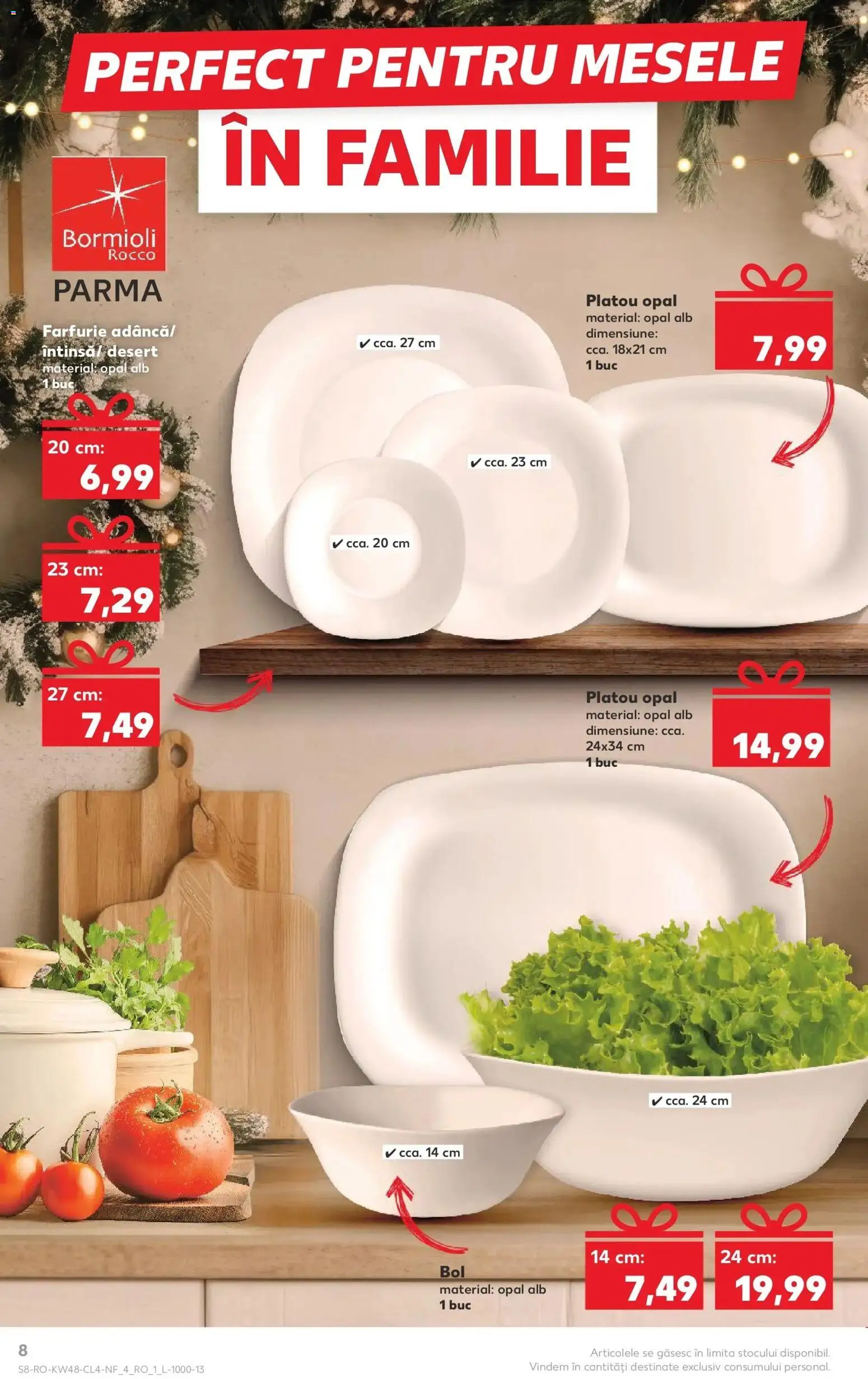 Noul catalog Kaufland – valabil de la 26.11.2025 | Pagină: 8 | Produse: Bol, Farfurie