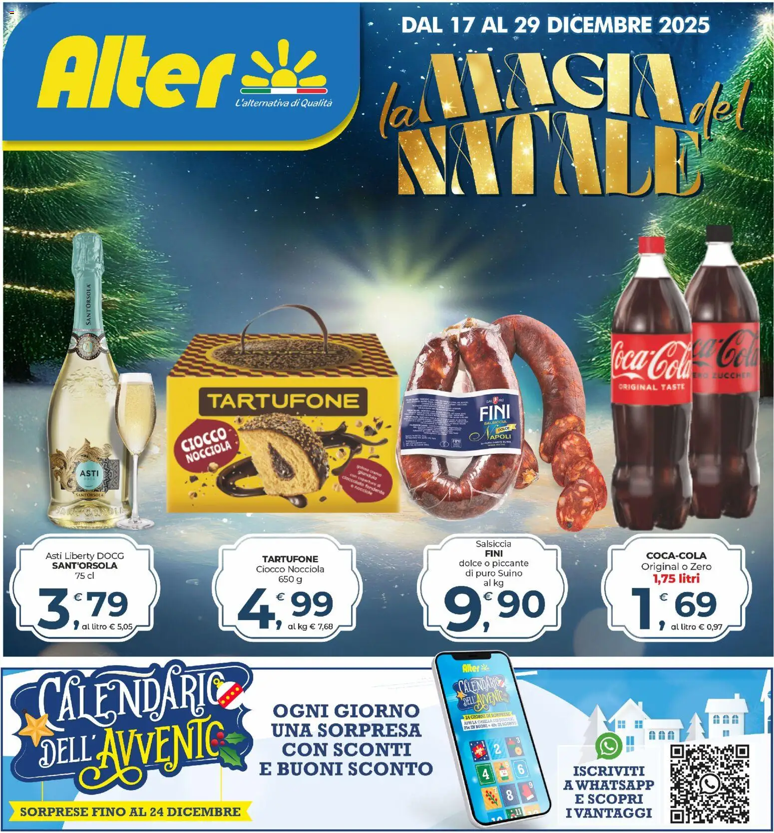 Volantino Alter Discount del 17.12.2025 | Pagina: 1 | Prodotti: Cioccolato, Suino, Salsiccia