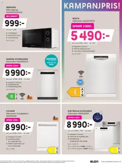 Elon reklamblad aktuell från 18.08.2025 | Sida: 7 | Produkter: Diskmaskin, Kuvert, Wifi, Mikrovågsugn