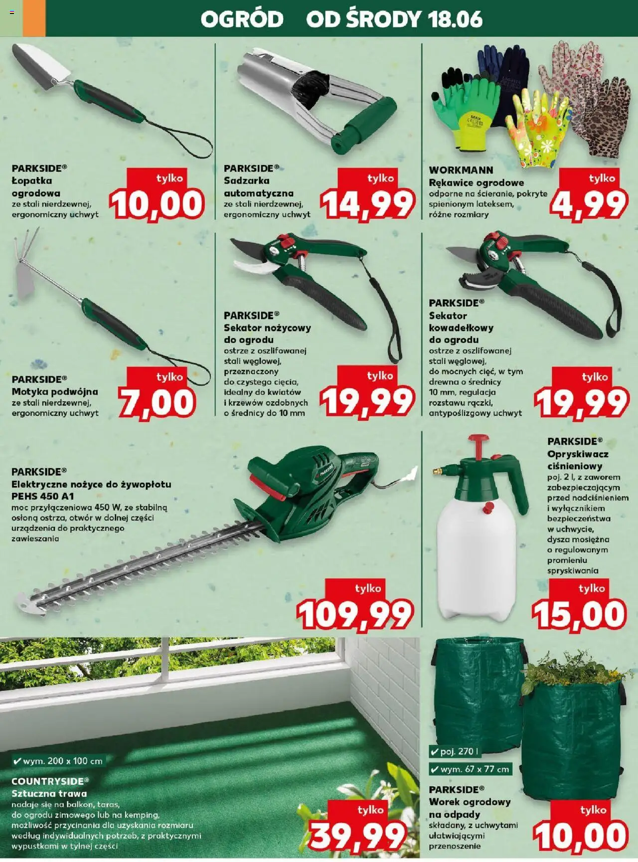 Kaufland gazetka - Mega okazje od 18.06.2025 | Strona: 20 | Produkty: Opryskiwacz, Sekator, Nożyce do żywopłotu