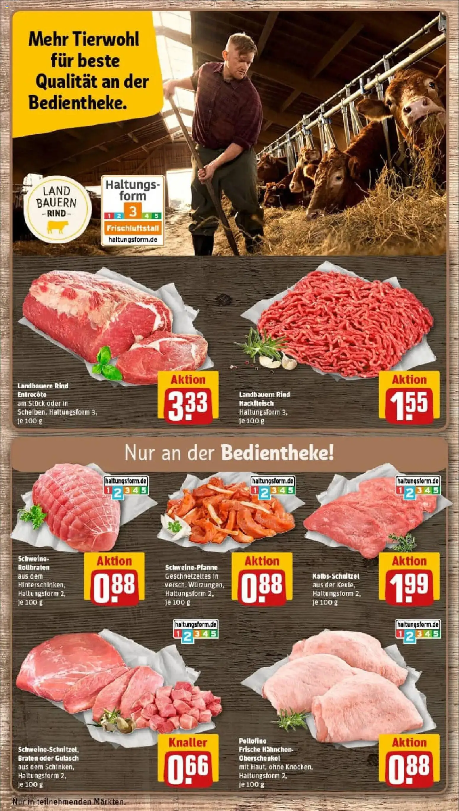 Rewe prospekt Pfullendorf	 – gültig ab 11.01.2026 | Seite: 12 | Produkte: Hahnchen, Entrecote, Gulasch, Hackfleisch