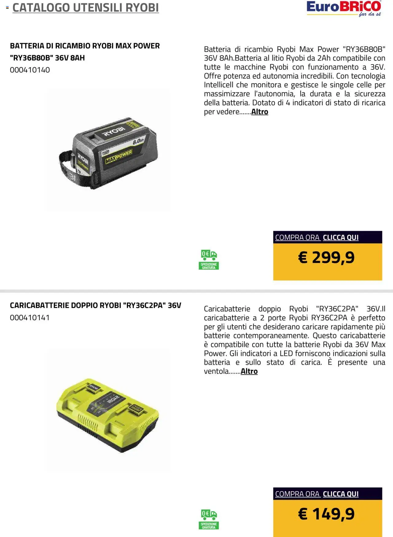 Volantino Eurobrico del 23.07.2025 | Pagina: 63 | Prodotti: Batteria, Batterie, Caricabatterie