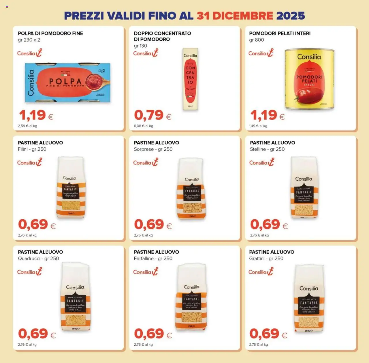 Volantino Oasi del 09.10.2025 | Pagina: 17 | Prodotti: Uova, Pomodoro, Pomodori, Pasta
